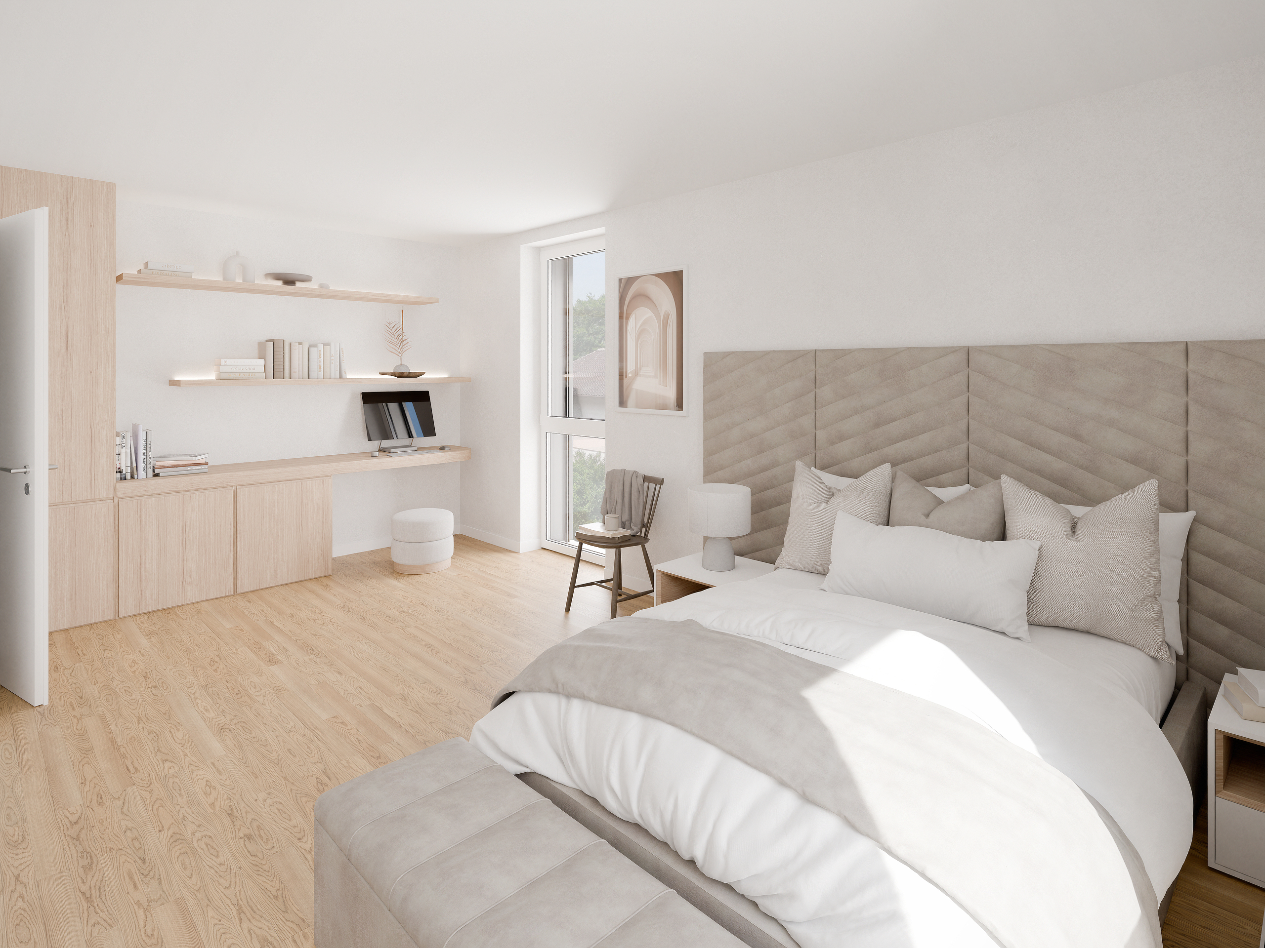 Chambre - lot 8 - 2,5 pièces - 50.40 m2 - 1er étage