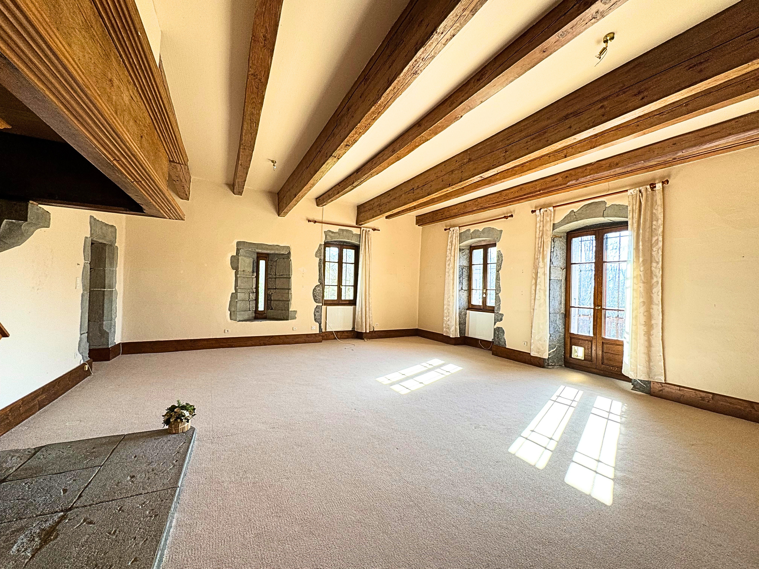 Salon avec une cheminée. Bâtiment du 1838