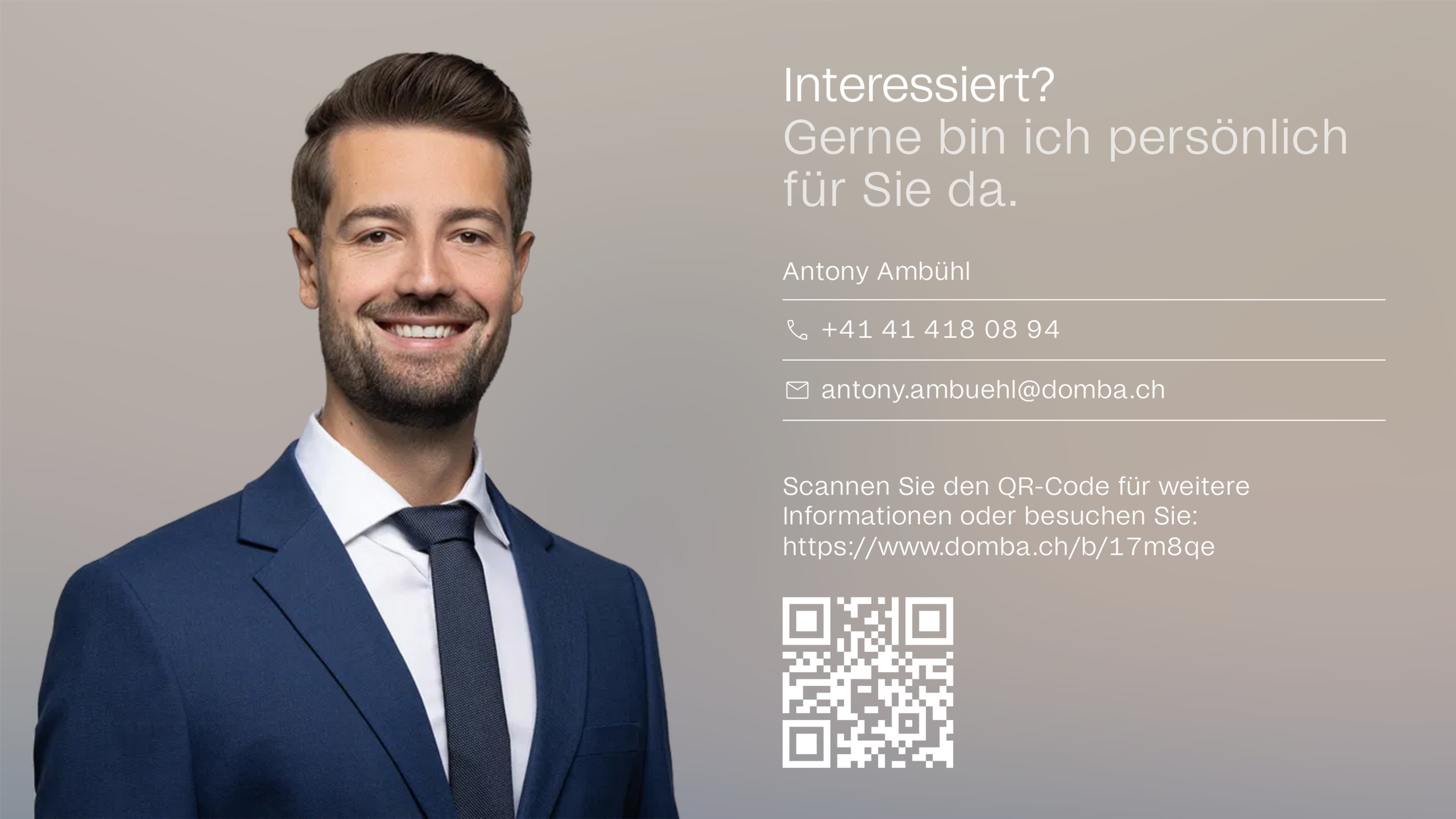 Gerne bin ich persönlich für Sie da.