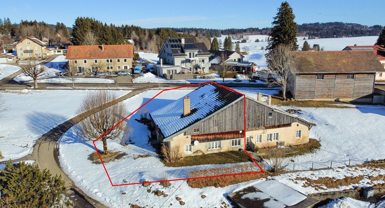 Vue aérienne sur la ferme Vue aérienne sur la ferme