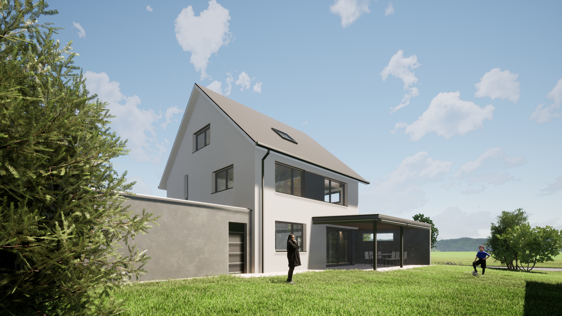 EFH 2 Ansicht aus Westen EFH 2 Ansicht aus Westen