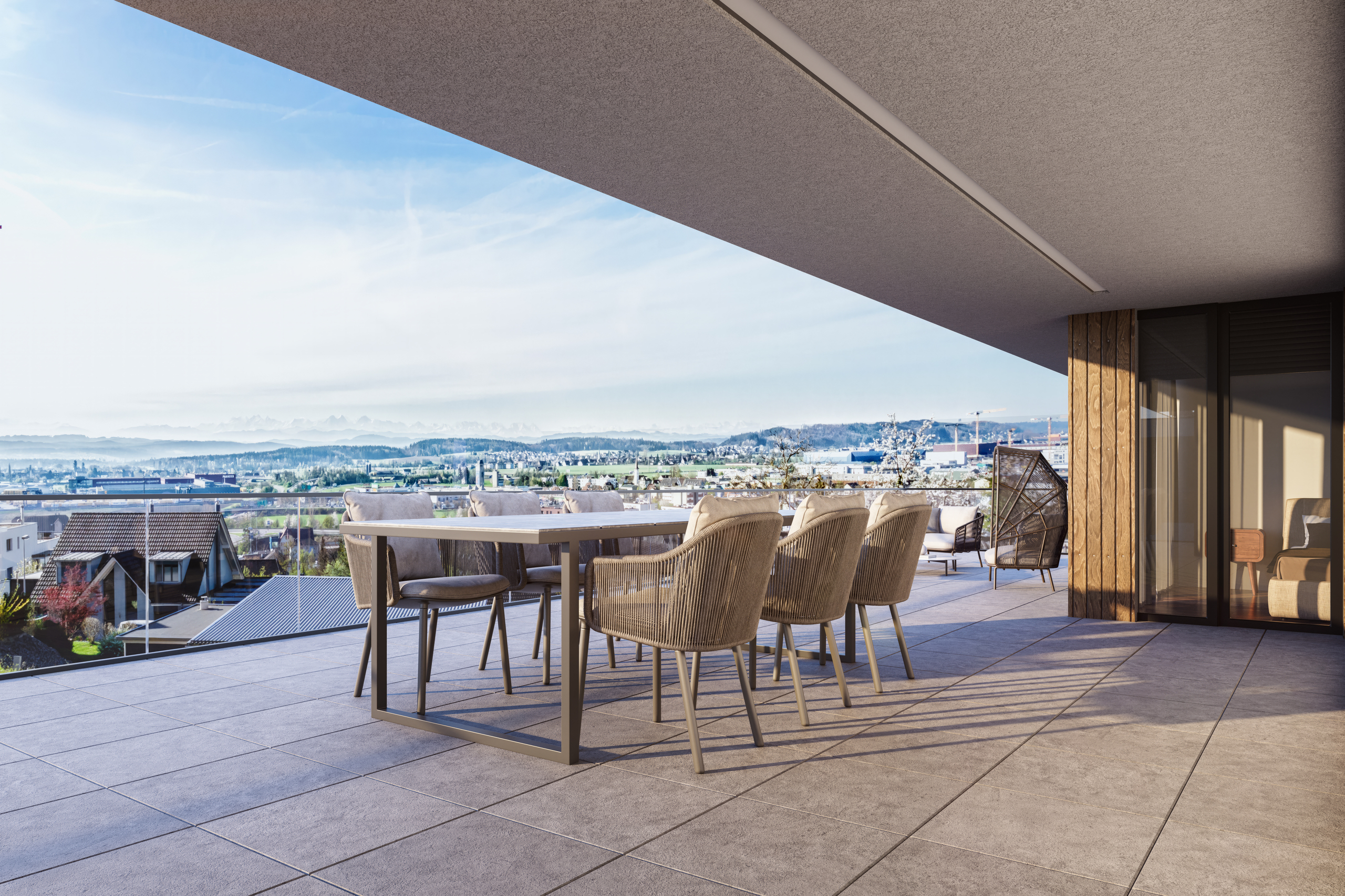 Überdachter Sitzplatz zum Essen und Geniessen