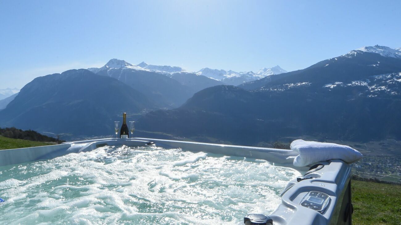 Vue depuis le jacuzzi