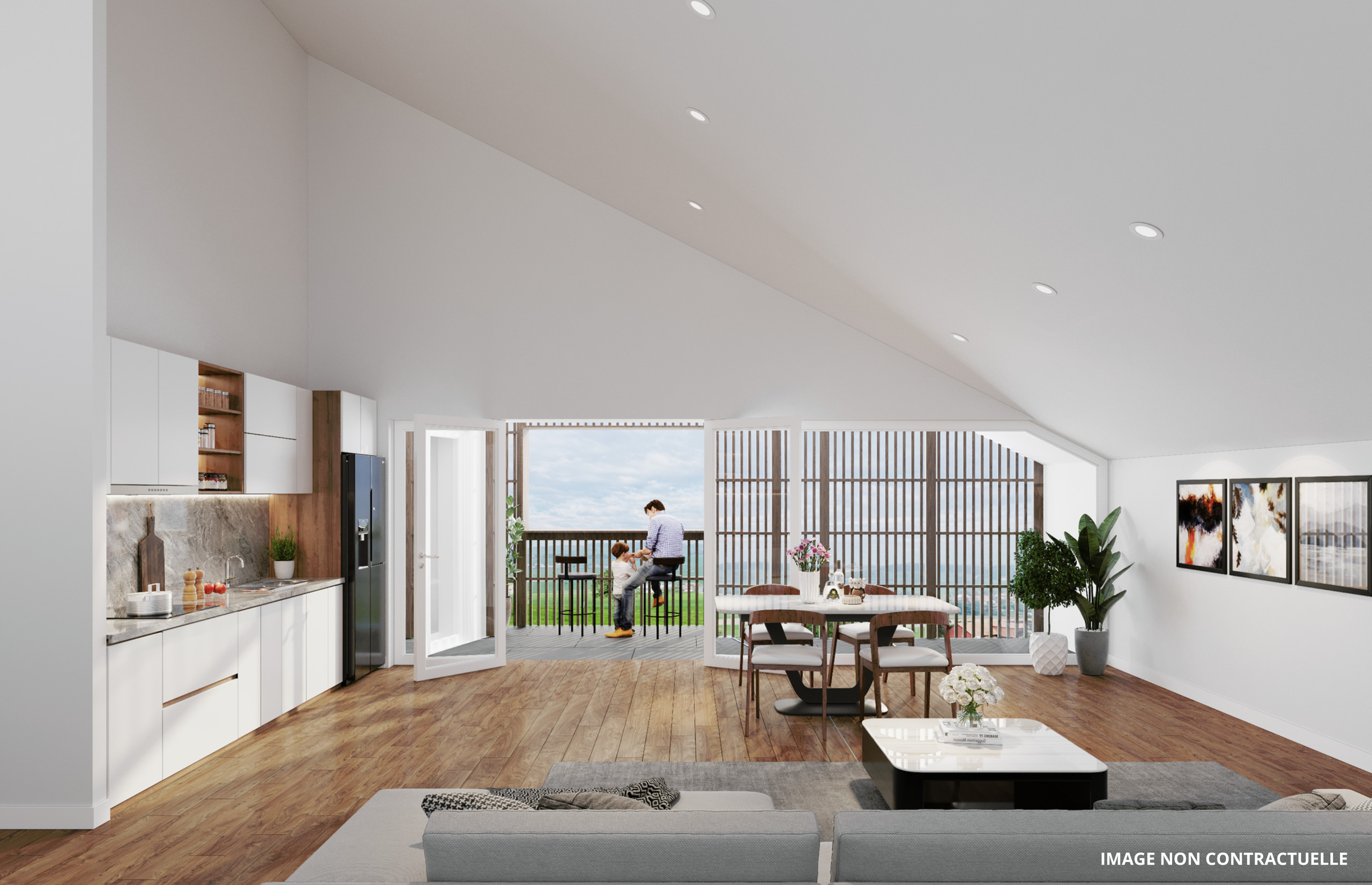 Séjour combles bâtiment B2