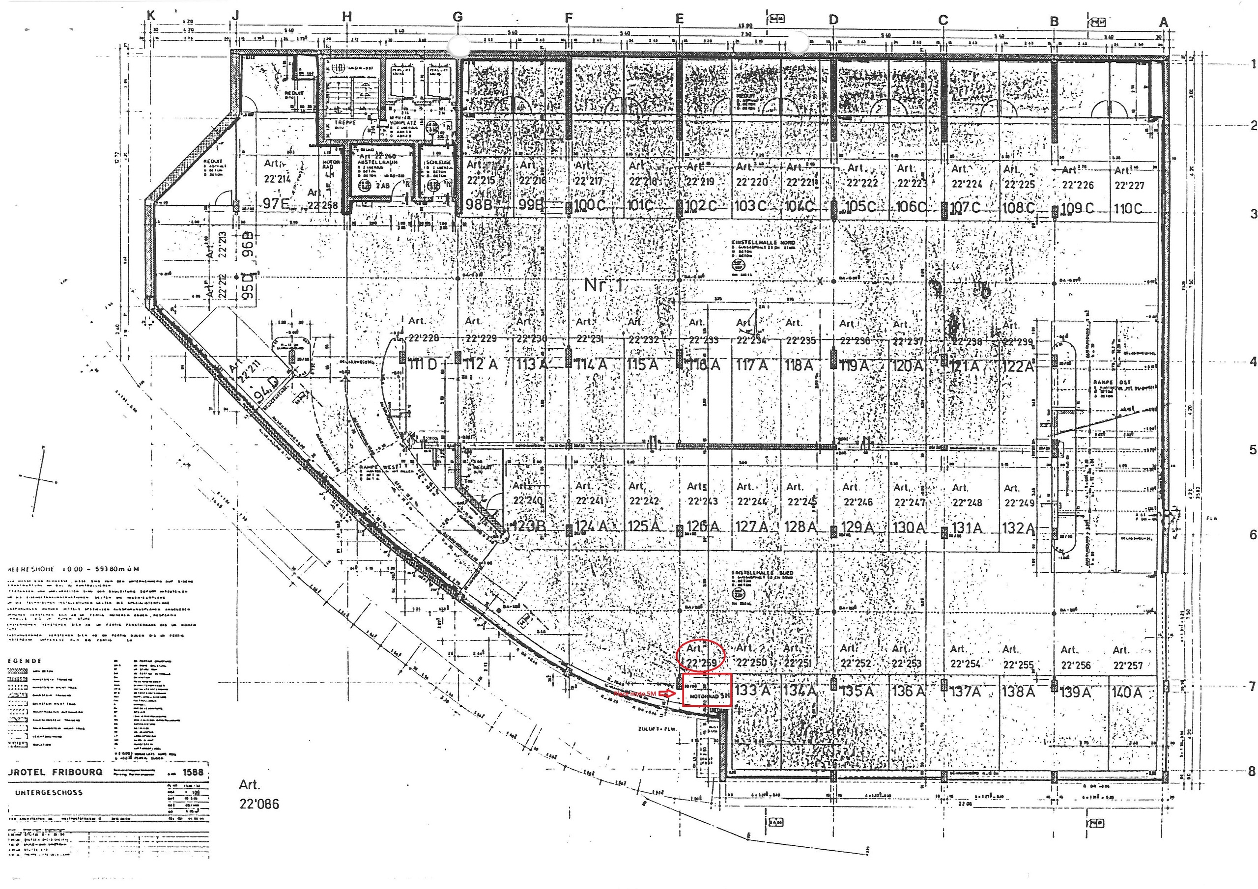 Place moto 5M au 3ème sous-sol