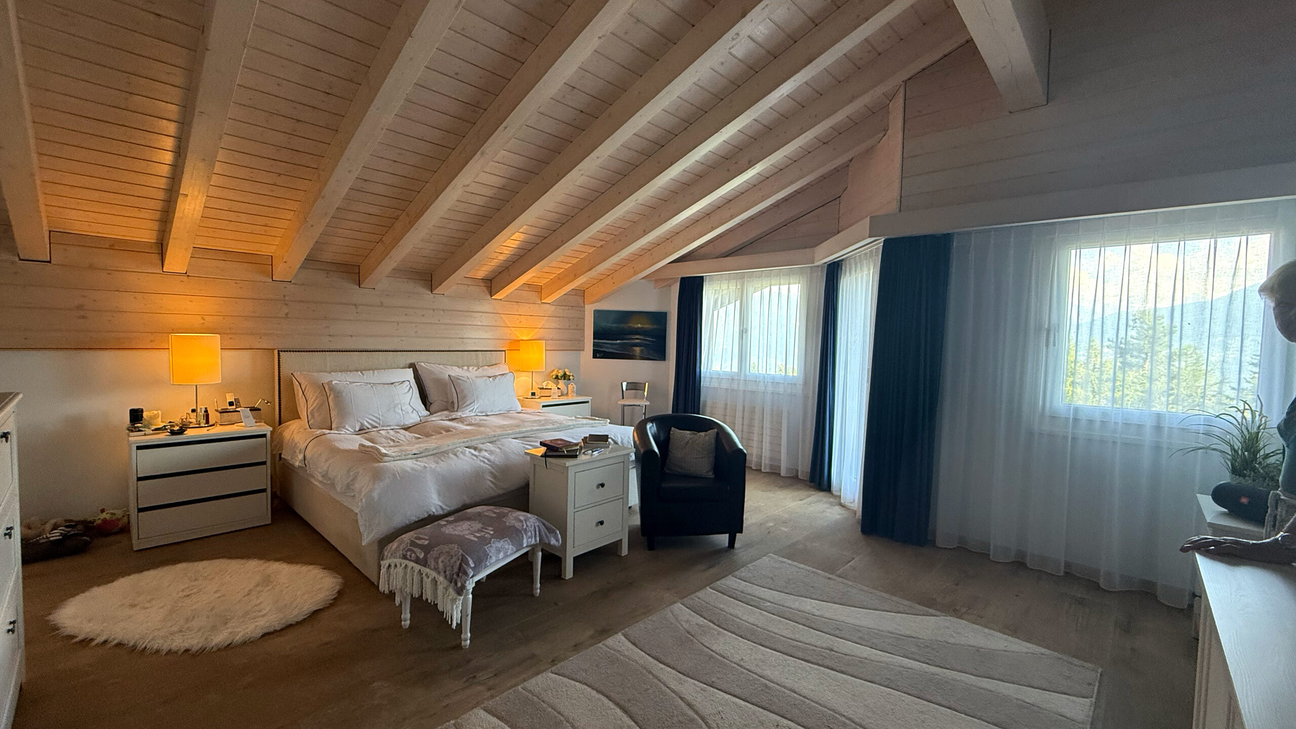 Chalet - Chambre principale avec balcon