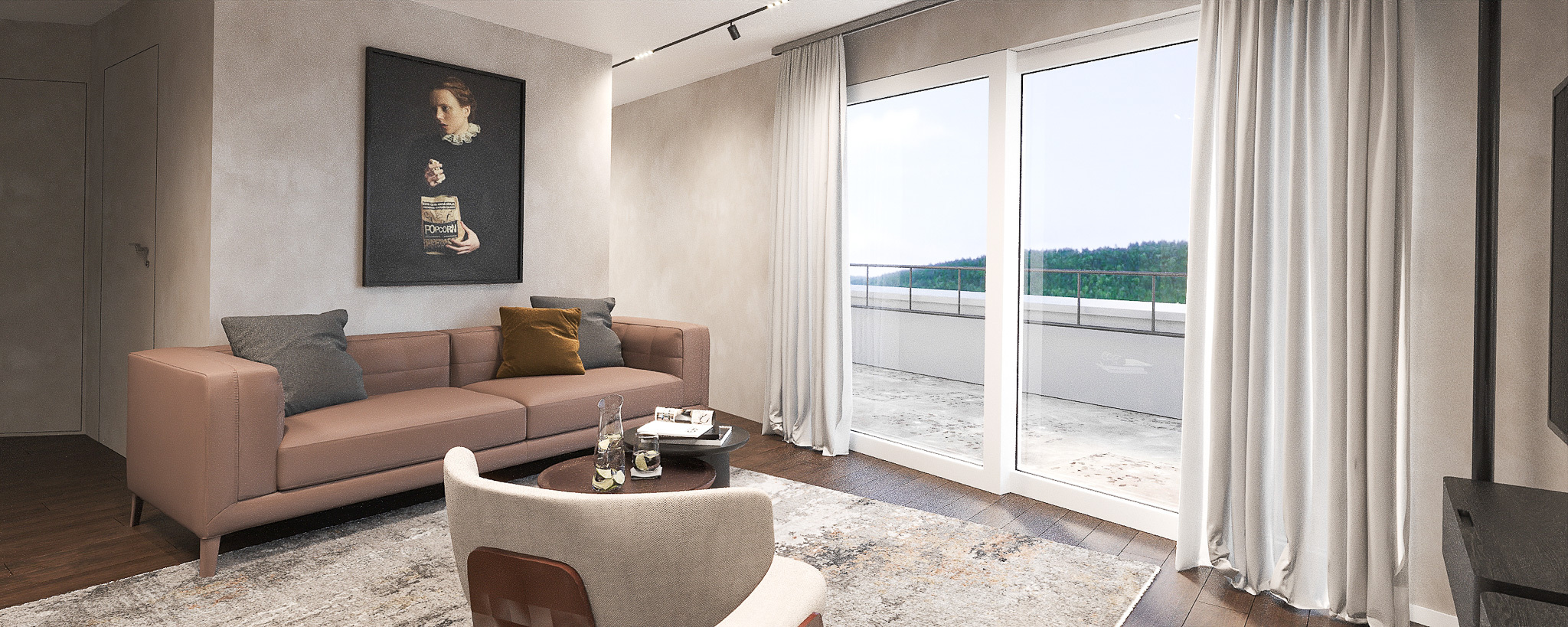 Exemple d'agencement intérieur (image de synthèse)