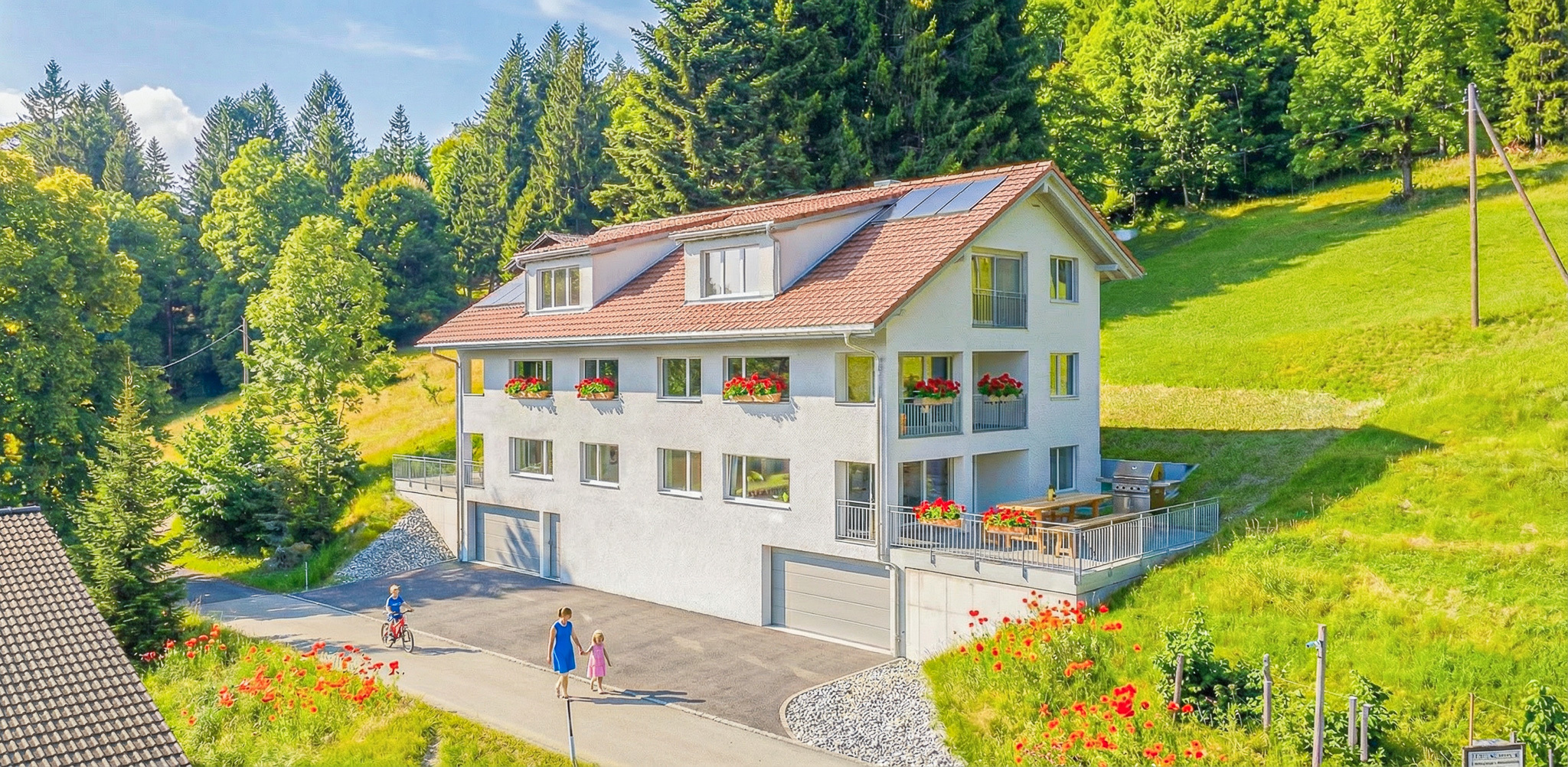 Vue aérienne sur le bâtiment (image de synthèse)