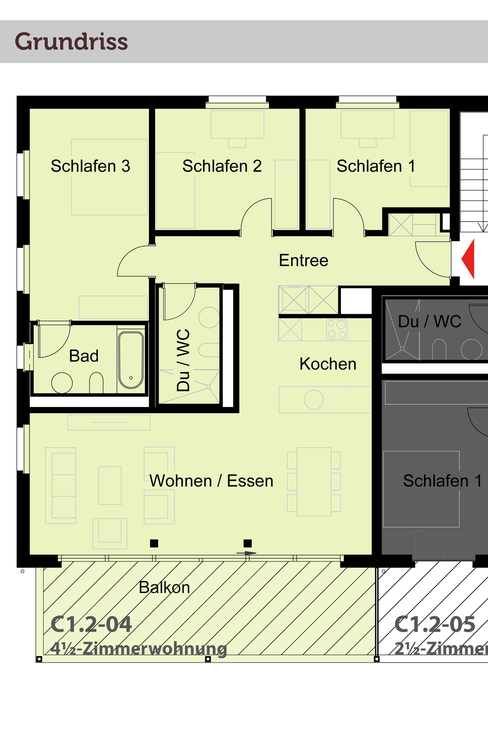Der attraktive Wohnungsgrundriss