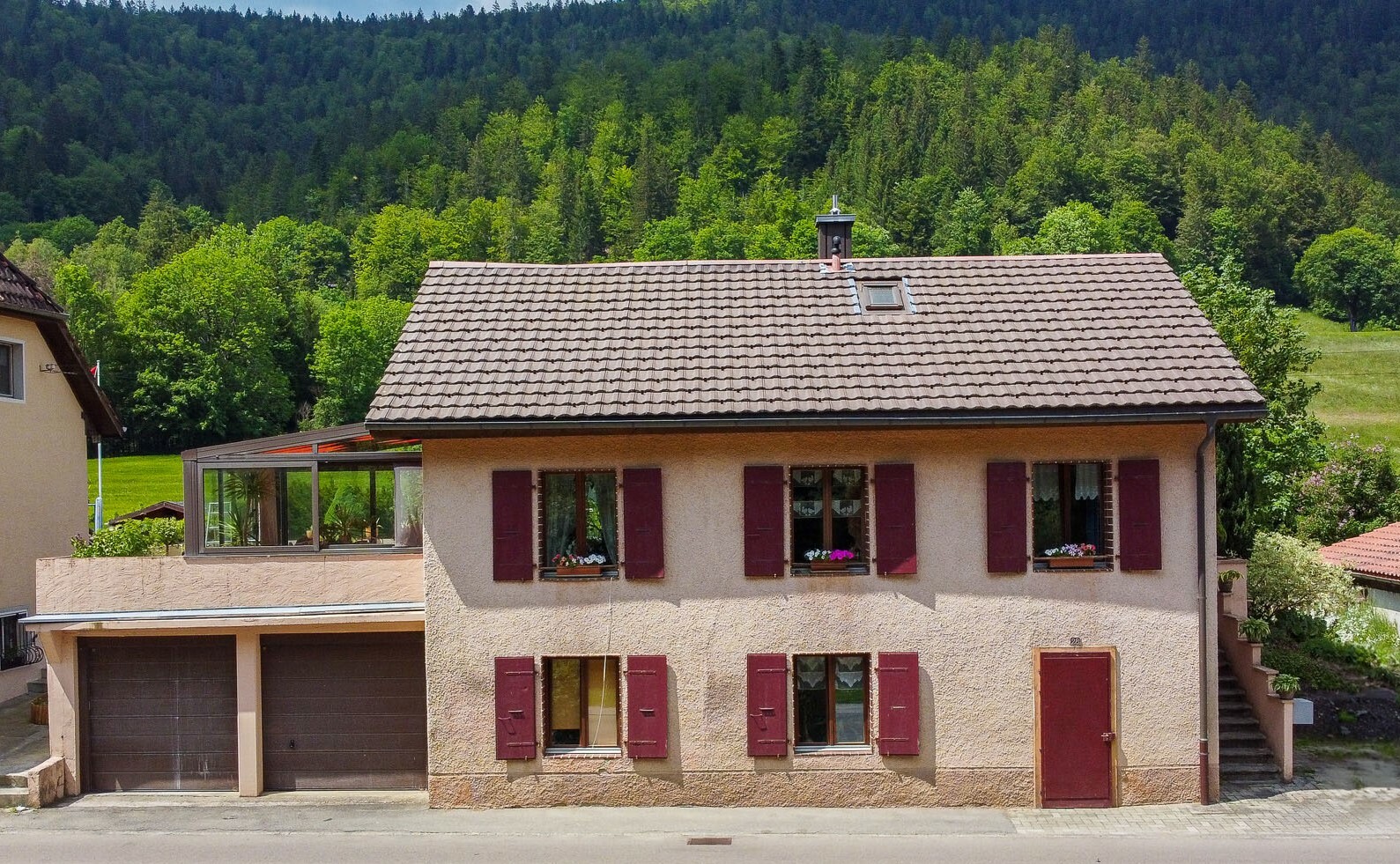 Vue sud de la maison