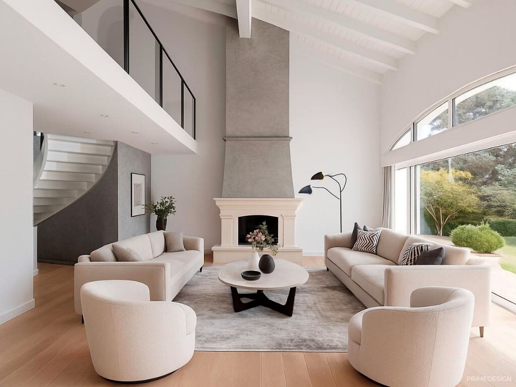 Séjour modernisé - Projection 3D