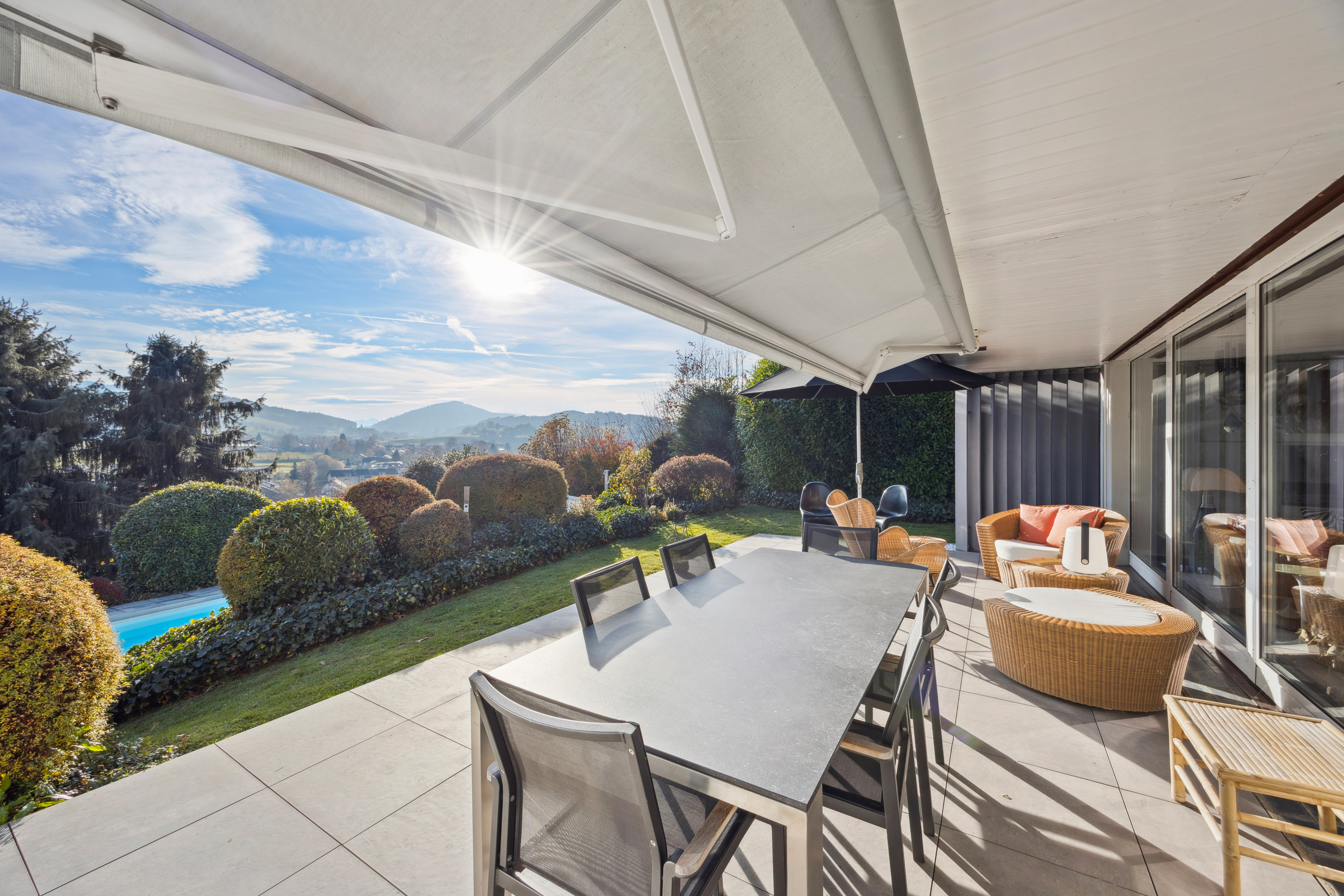 Terrasse avec magnifique vue dégagée