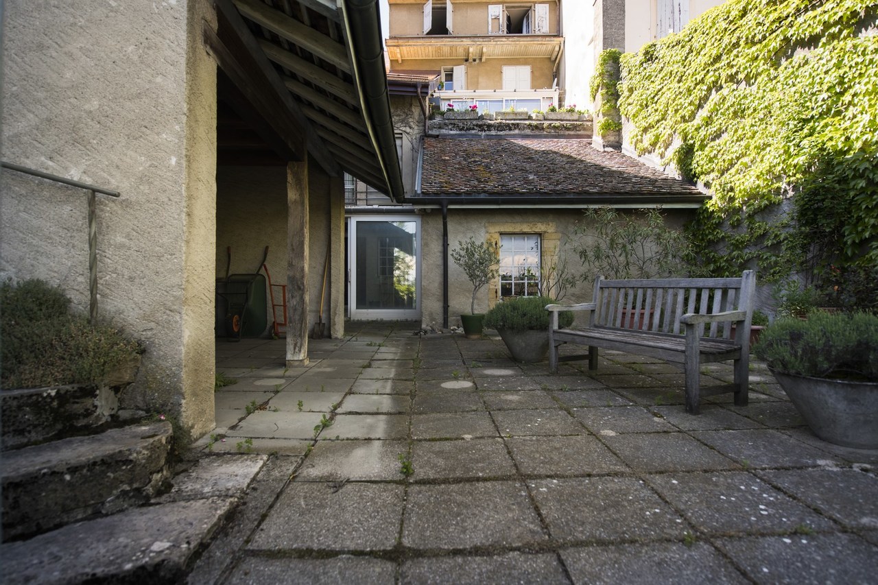 Tarrasse Est avec couvert et cheminée/barbecue