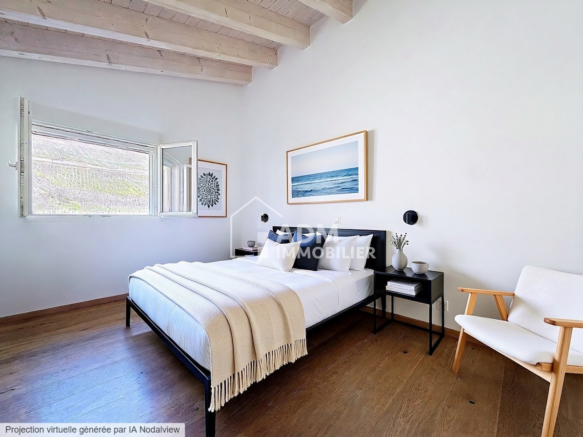 Chambre parentale - photo retravaillée virtuellement Chambre parentale - photo retravaillée virtuellement