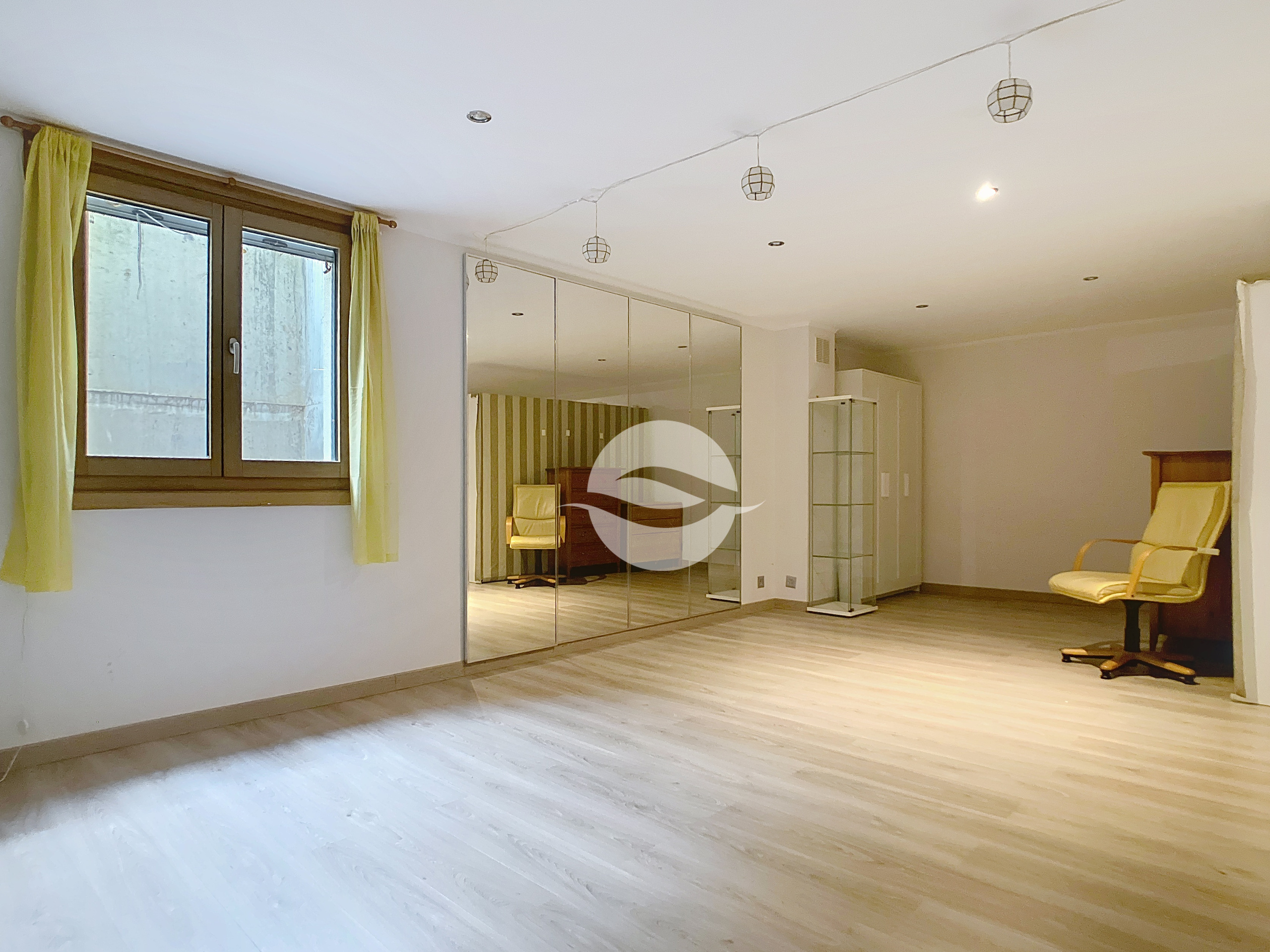 Sous-sol : Grande pièce avec salle de douche privée