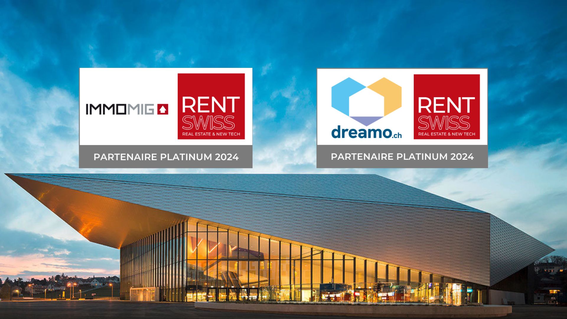 SwissTech Convention Center als Veranstaltungsort der RENT SWISS, unterstützt von IMMOMIG SA und dreamo.ch.