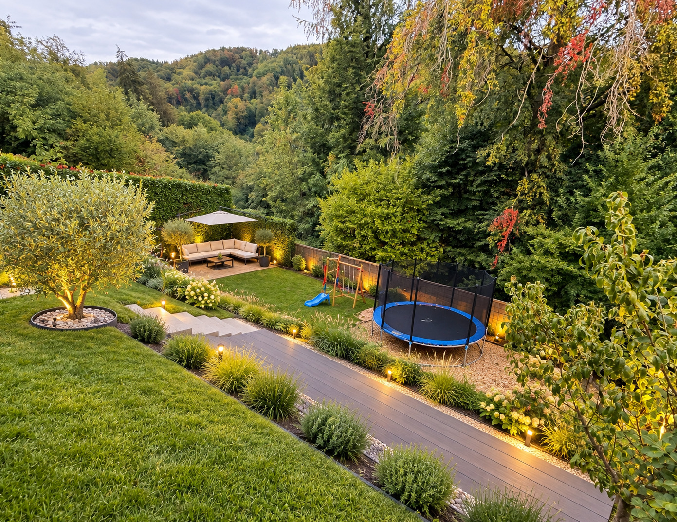 Jardin d'env. 200m2 - Après Jardin d'env. 200m2 - Après