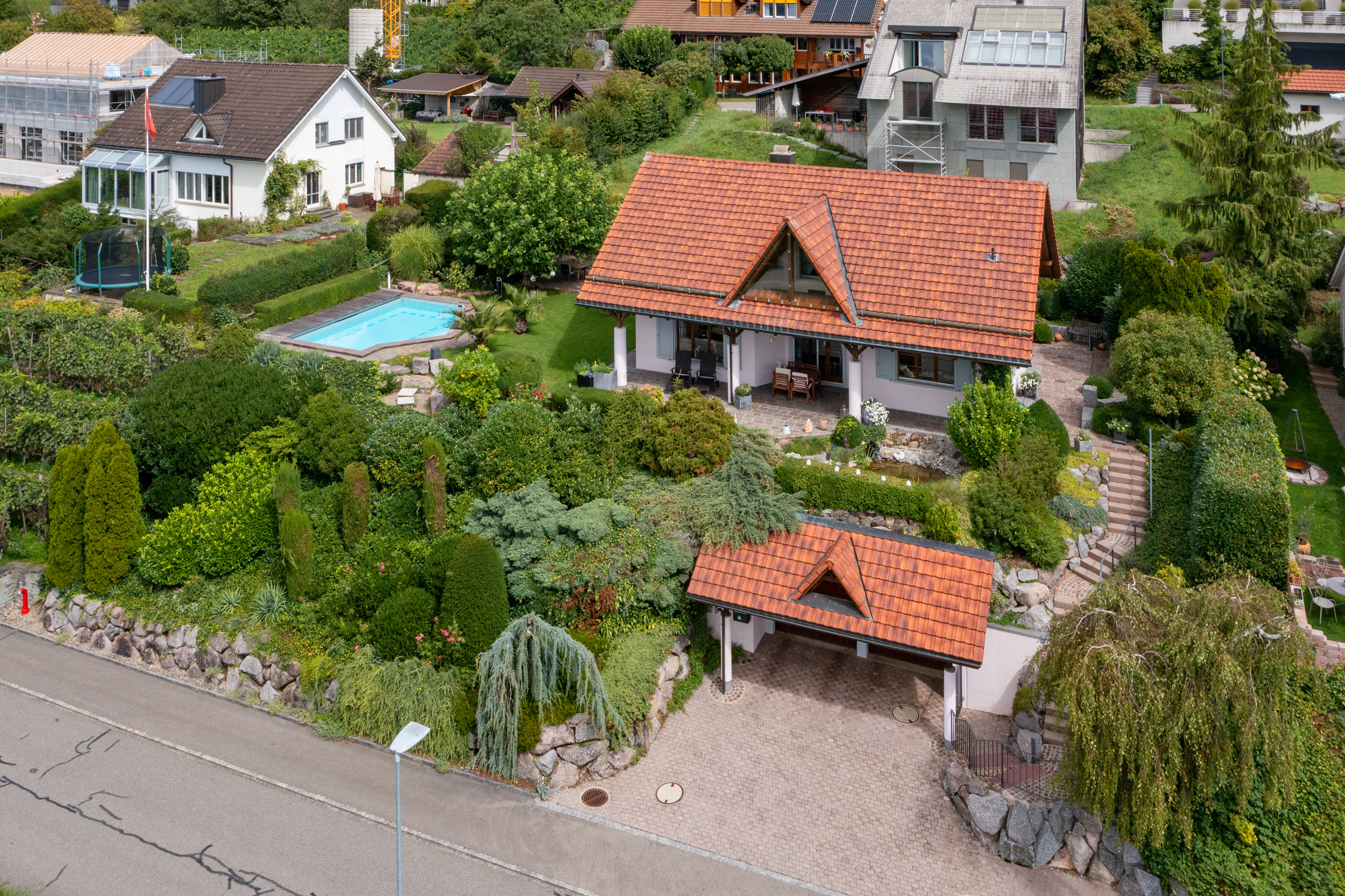 Das Prächtige Anwesen aus der Vogelperspektive.