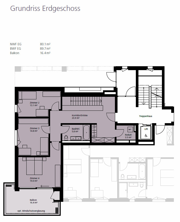 Grundriss WHG 1-1 Erdgeschoss
