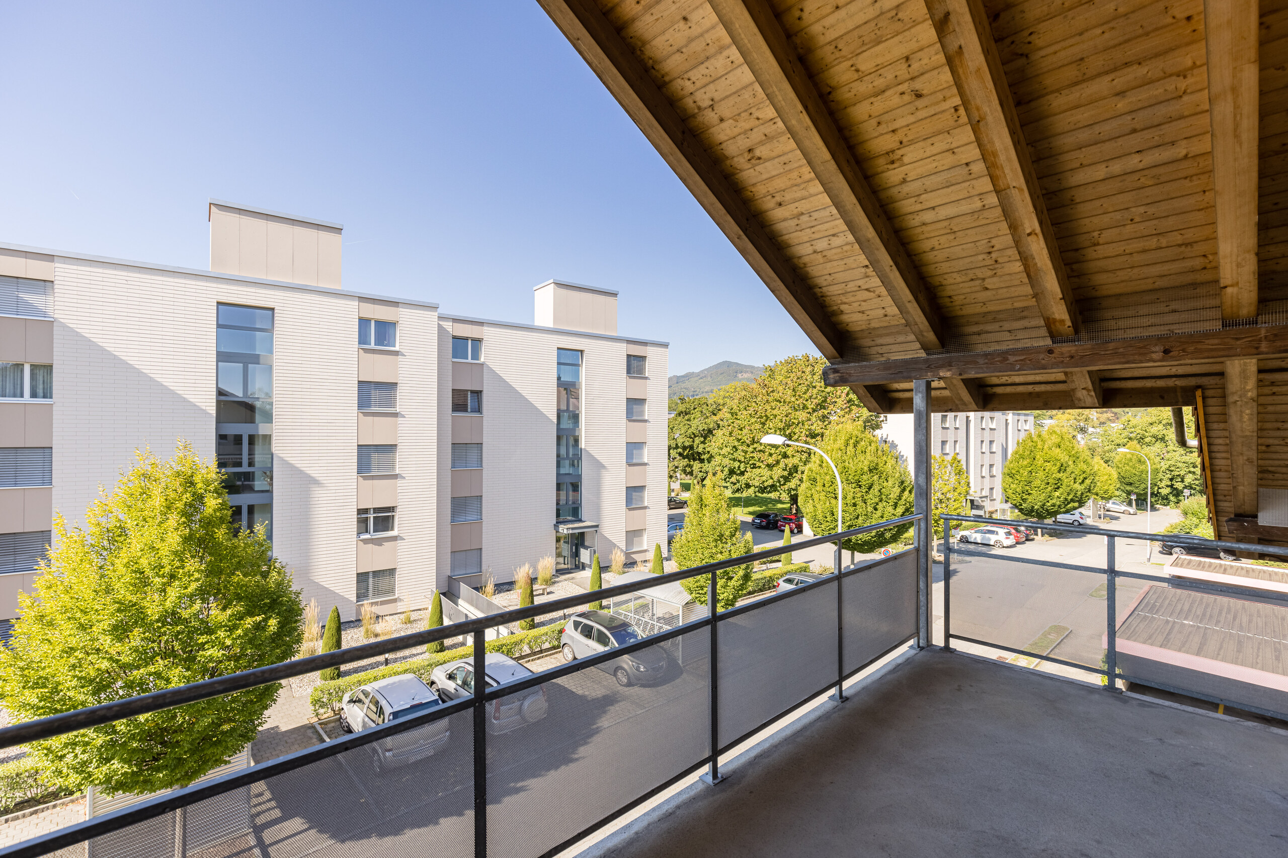 Aussicht auf den Balkonen