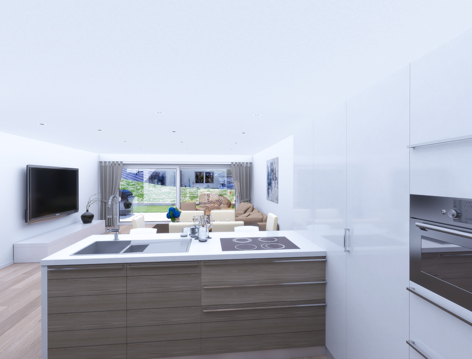 Séduisante cuisine avec économat