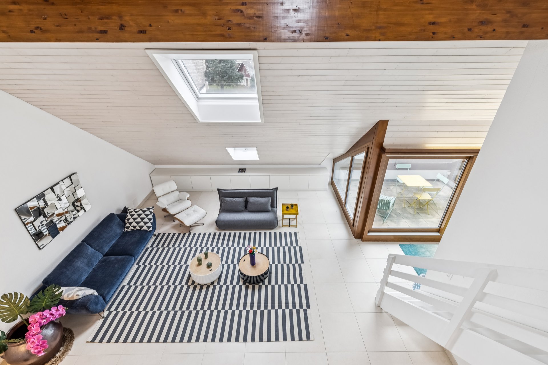 Séjour depuis la mezzanine