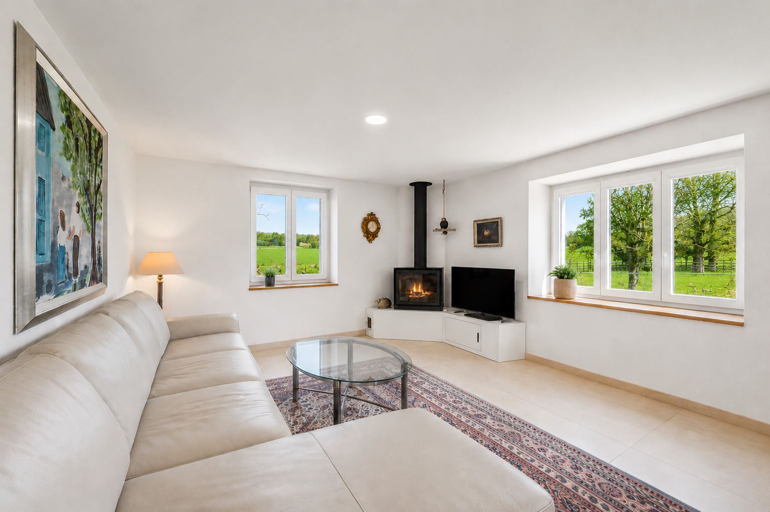 Eleganter Wohnraum mit Ambiente