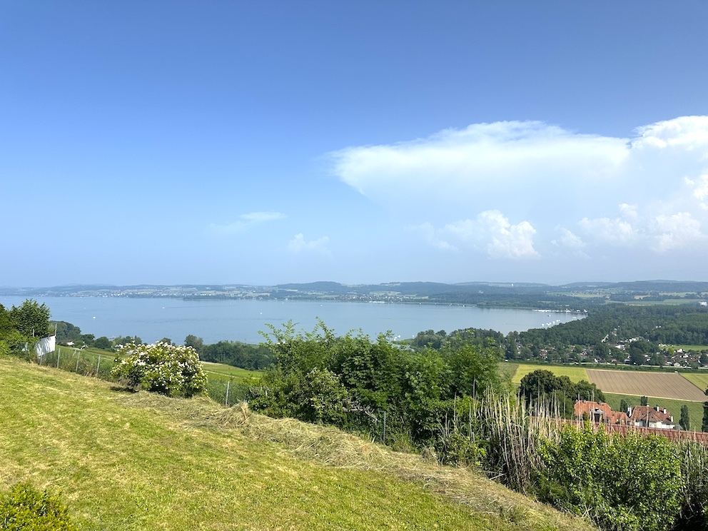 Vue sur le lac de Morat Vue sur le lac de Morat