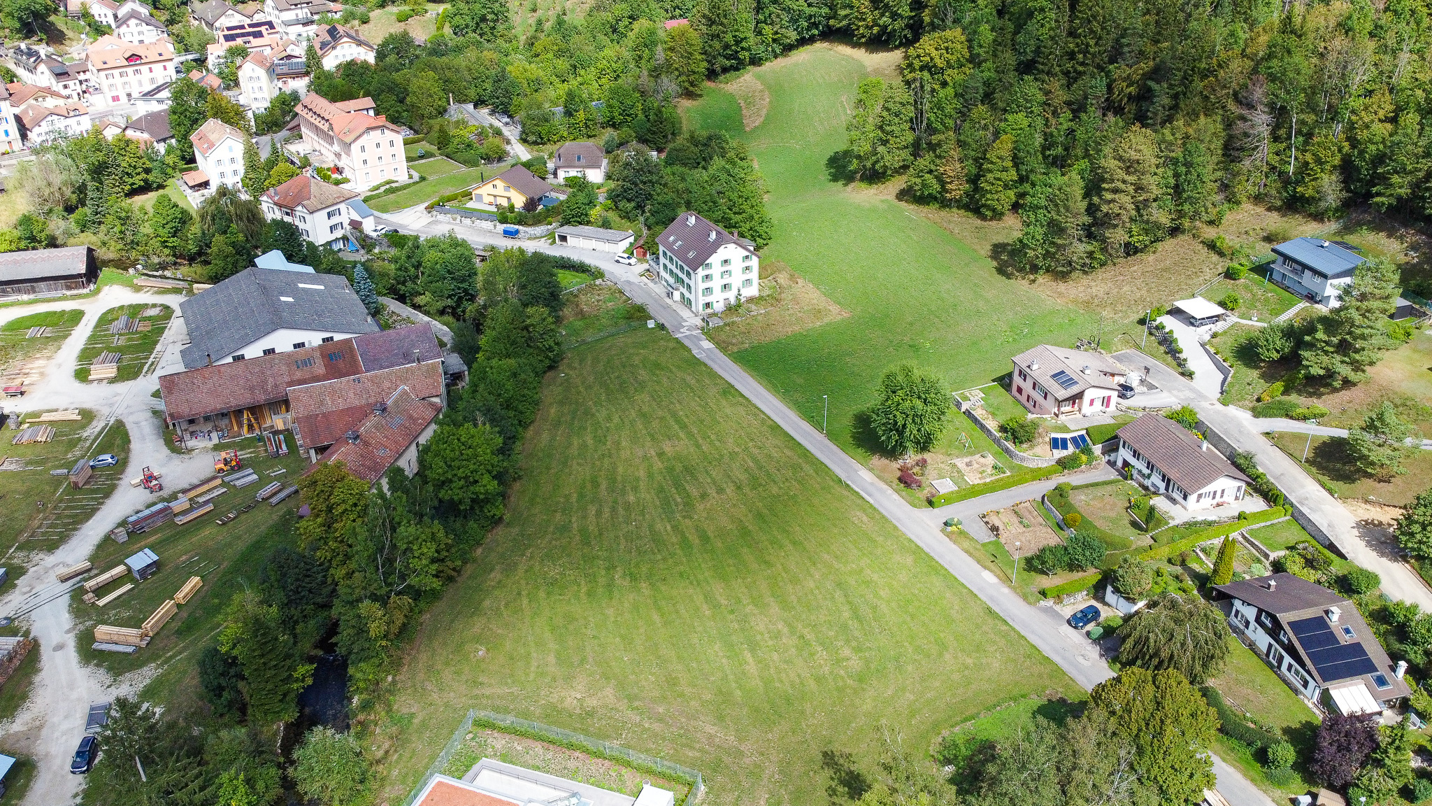 Vue aérienne du terrain 
