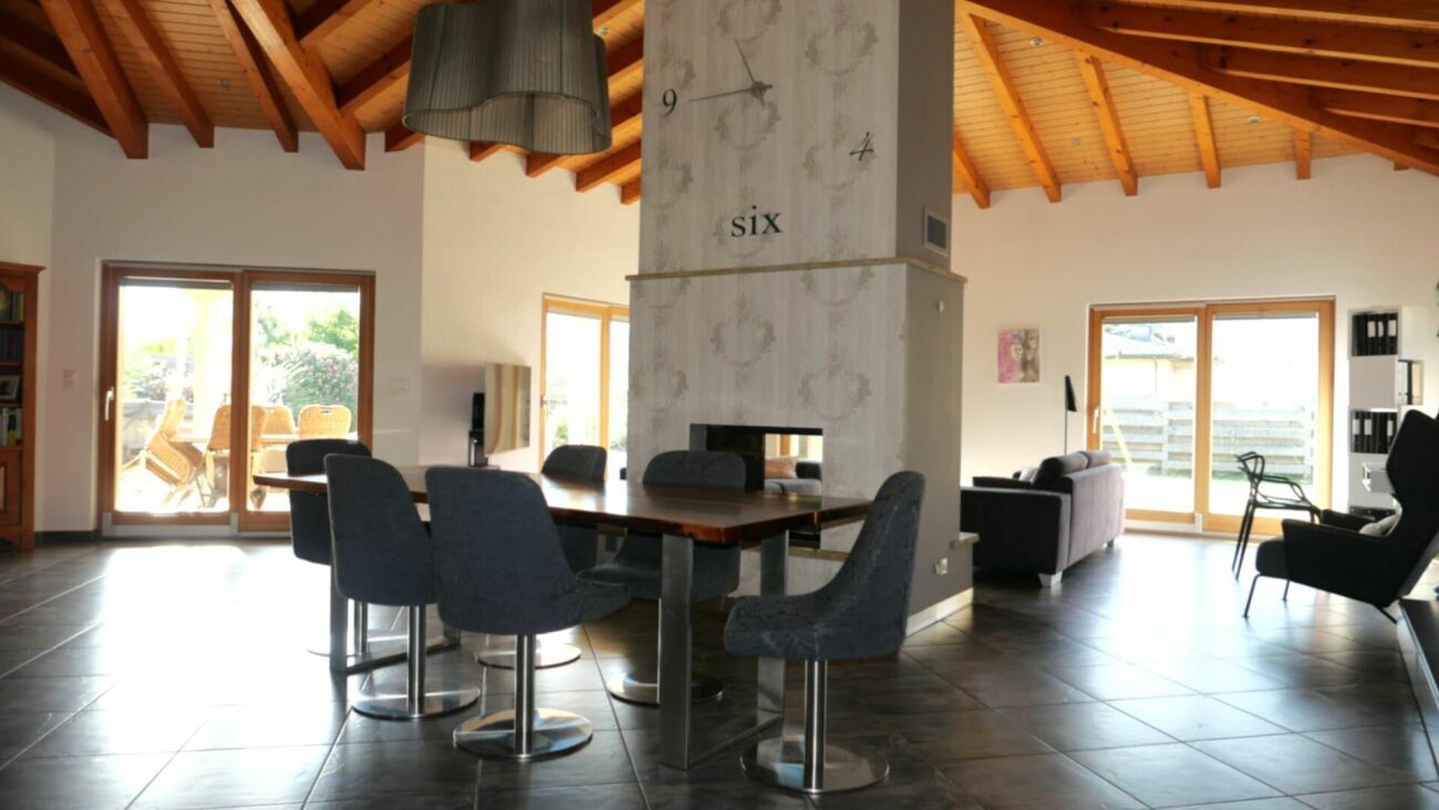 séjour avec cheminée