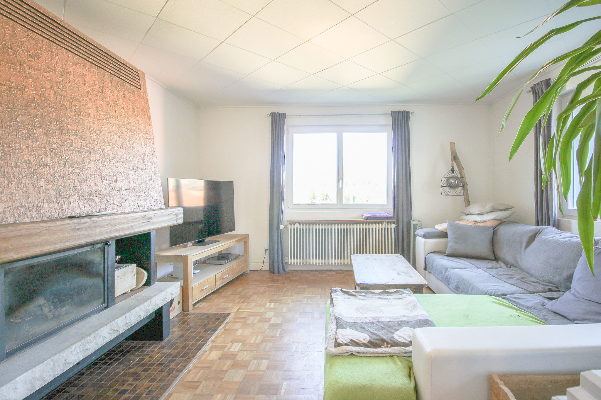 Rez - salon avec cheminée