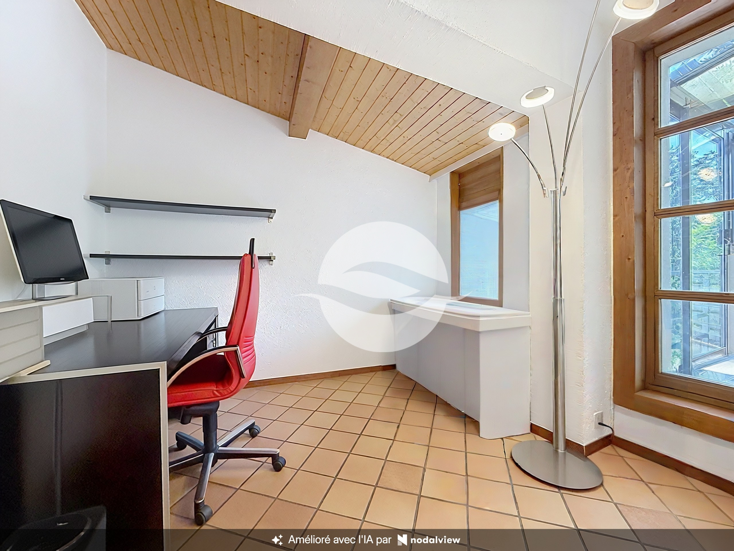 Alcôve aménagée en coin bureau Alcôve aménagée en coin bureau