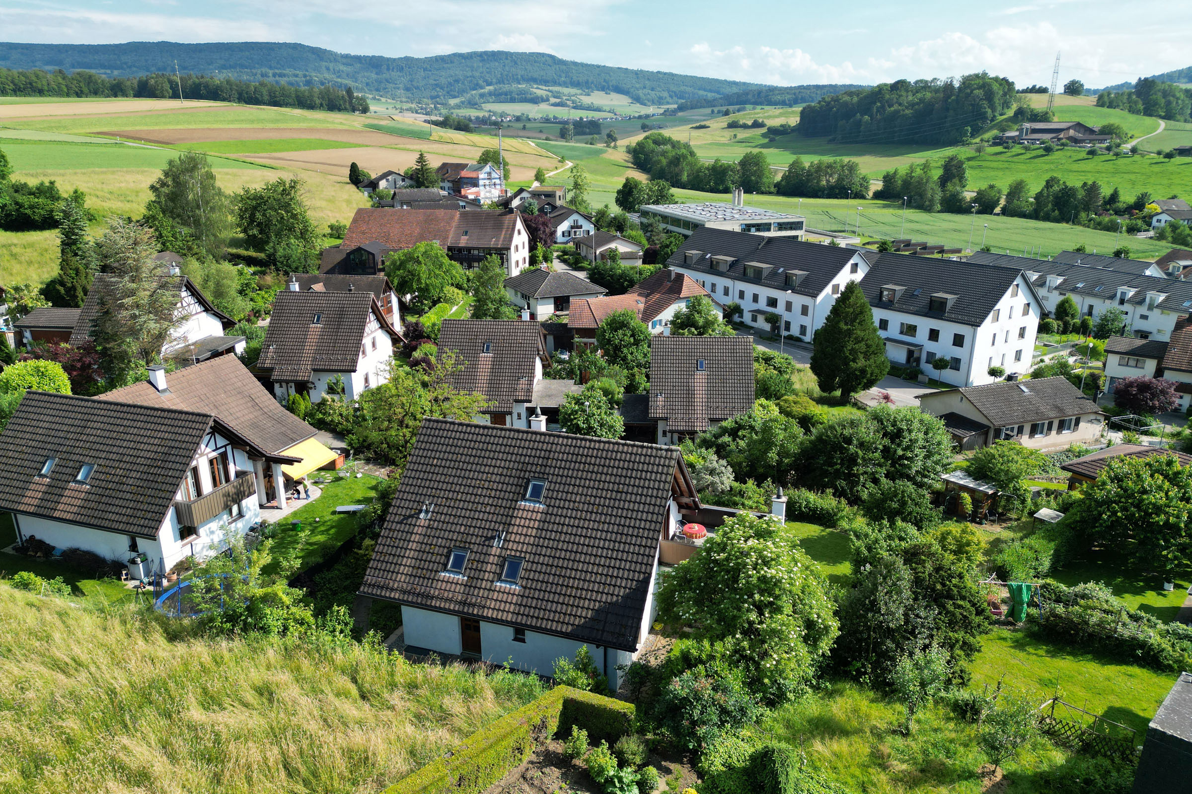 An erhöhter, sonniger und sehr ruhiger Wohnlage