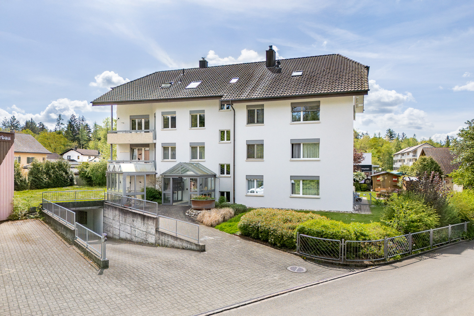 gedeckter Hauseingang