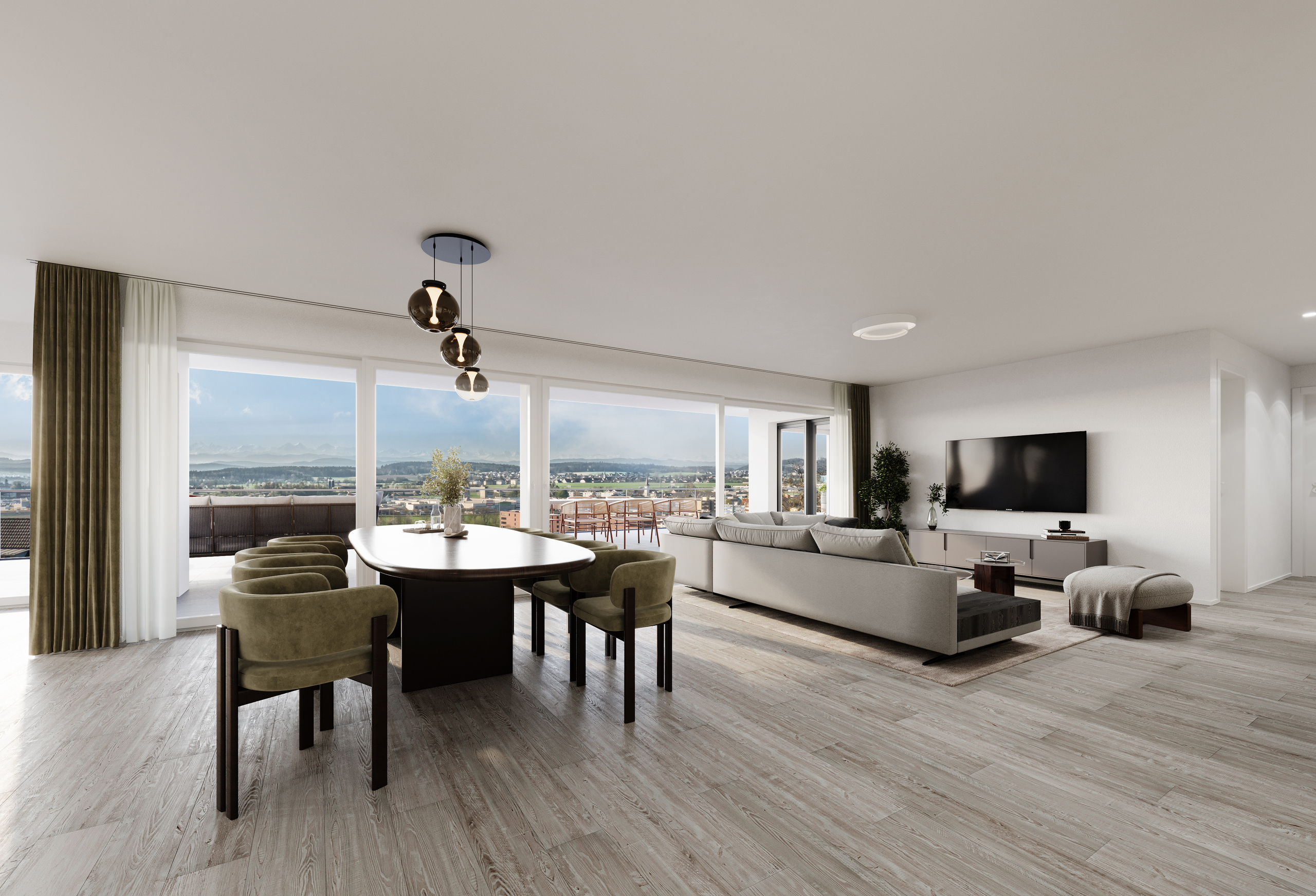 Helles Wohnzimmer mit Weitblick