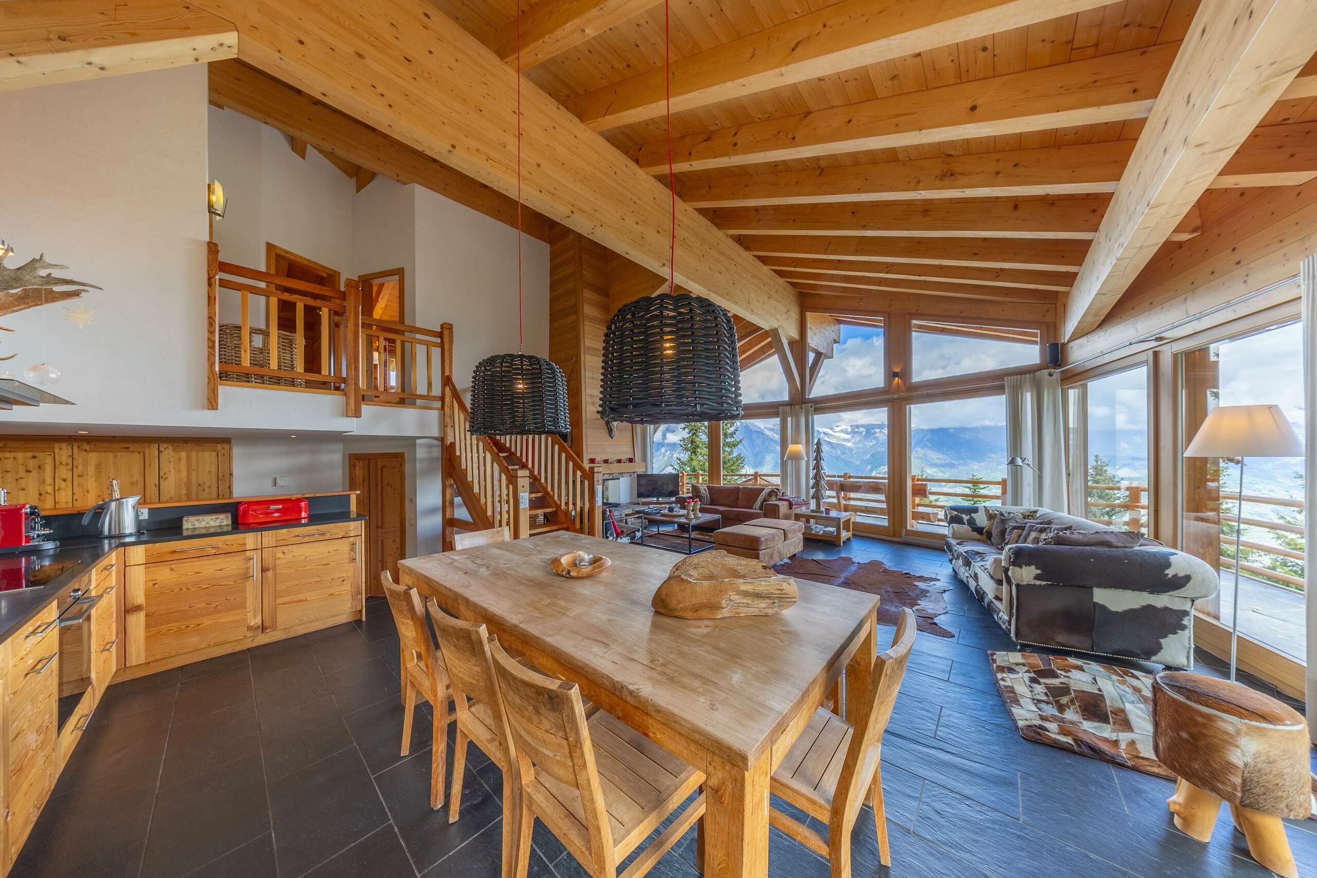 Dining room and living room Dining room and living room