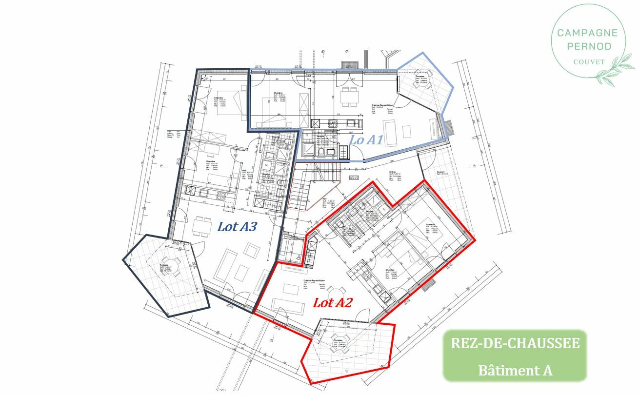 Rez-de-chaussée bâtiment A Rez-de-chaussée bâtiment A