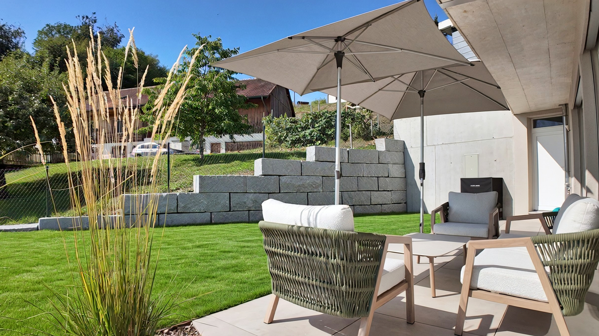Jardin privatif - terrasses Jardin privatif - terrasses