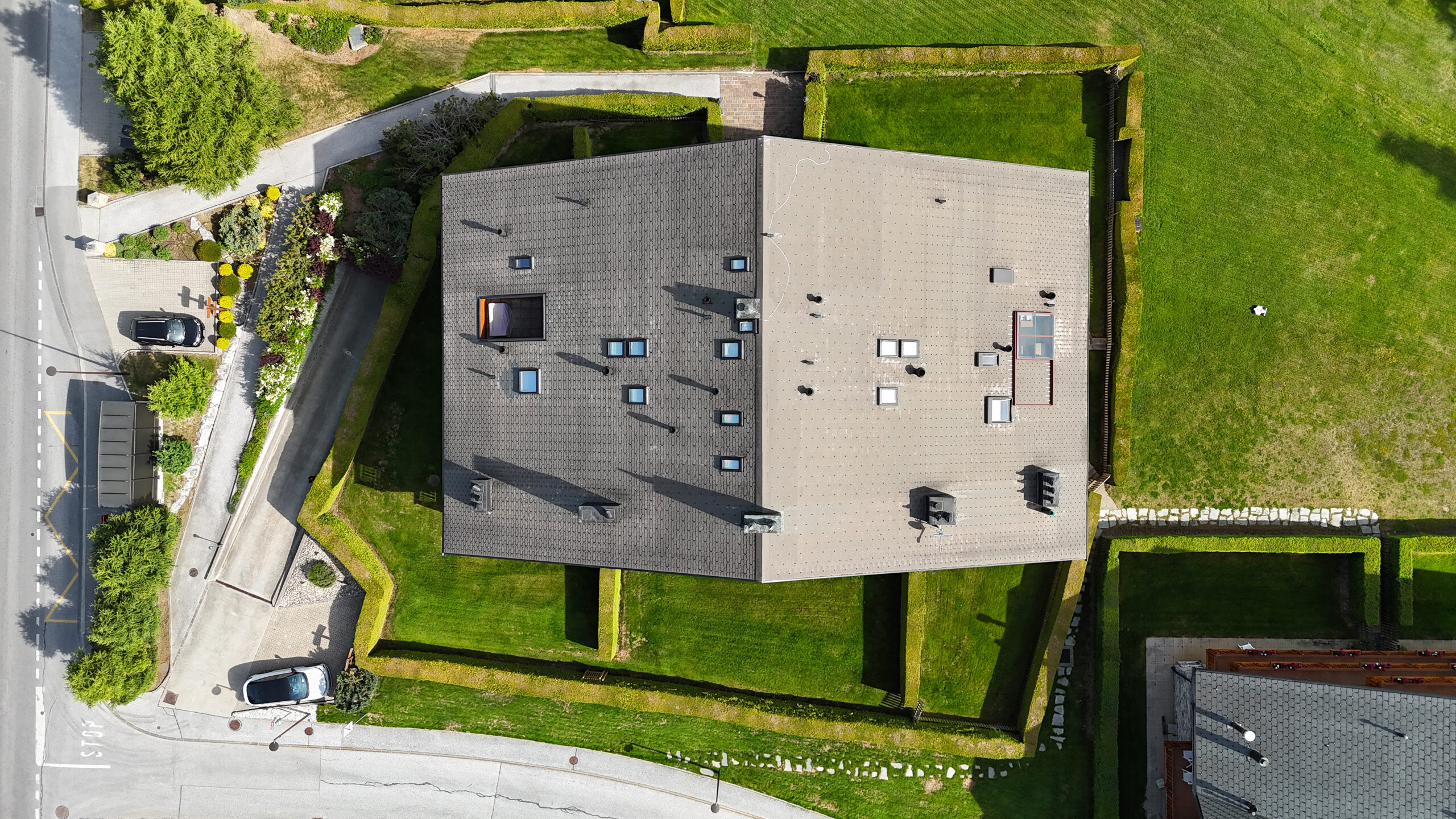 Vue aérienne sur le bâtiment Turnberry