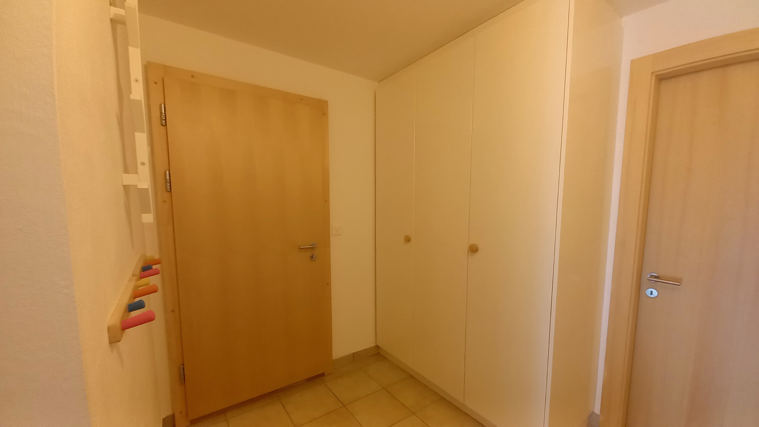 Entrée de l'appartement avec armoire de rangement  Entrée de l'appartement avec armoire de rangement