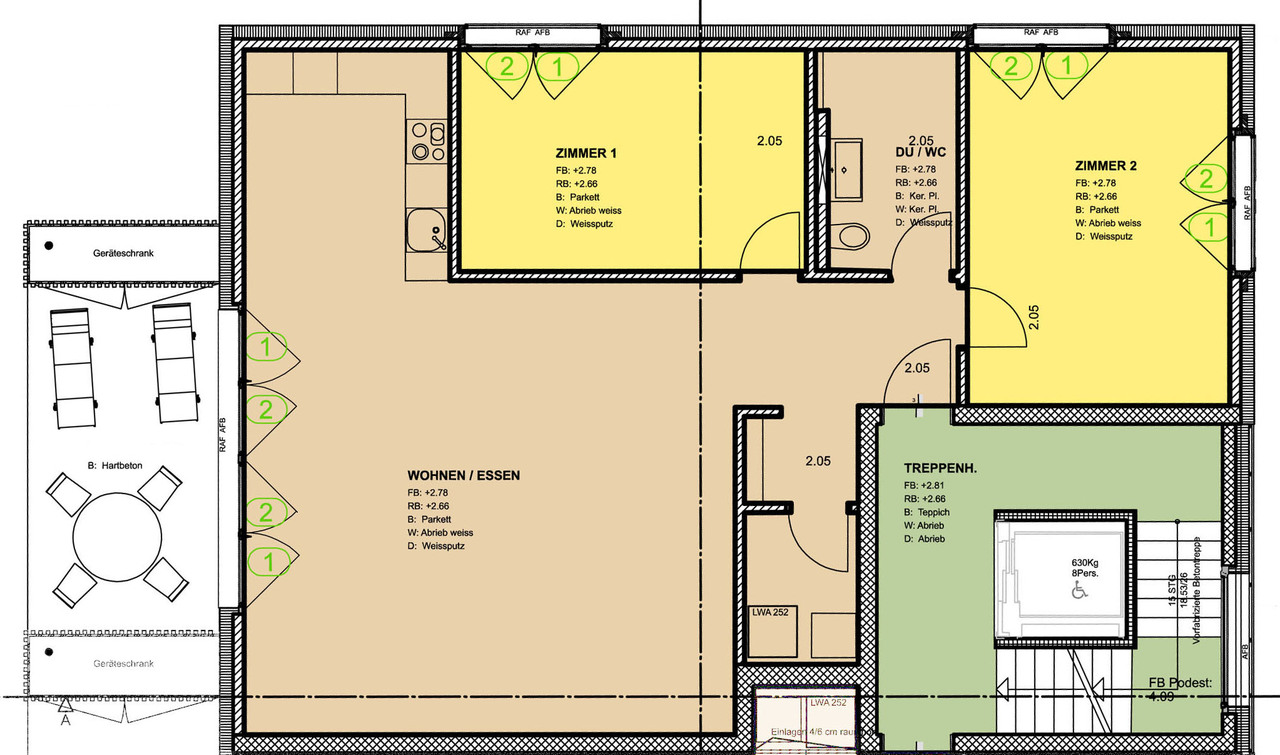 Attraktiver Wohnungsgrundriss Attraktiver Wohnungsgrundriss