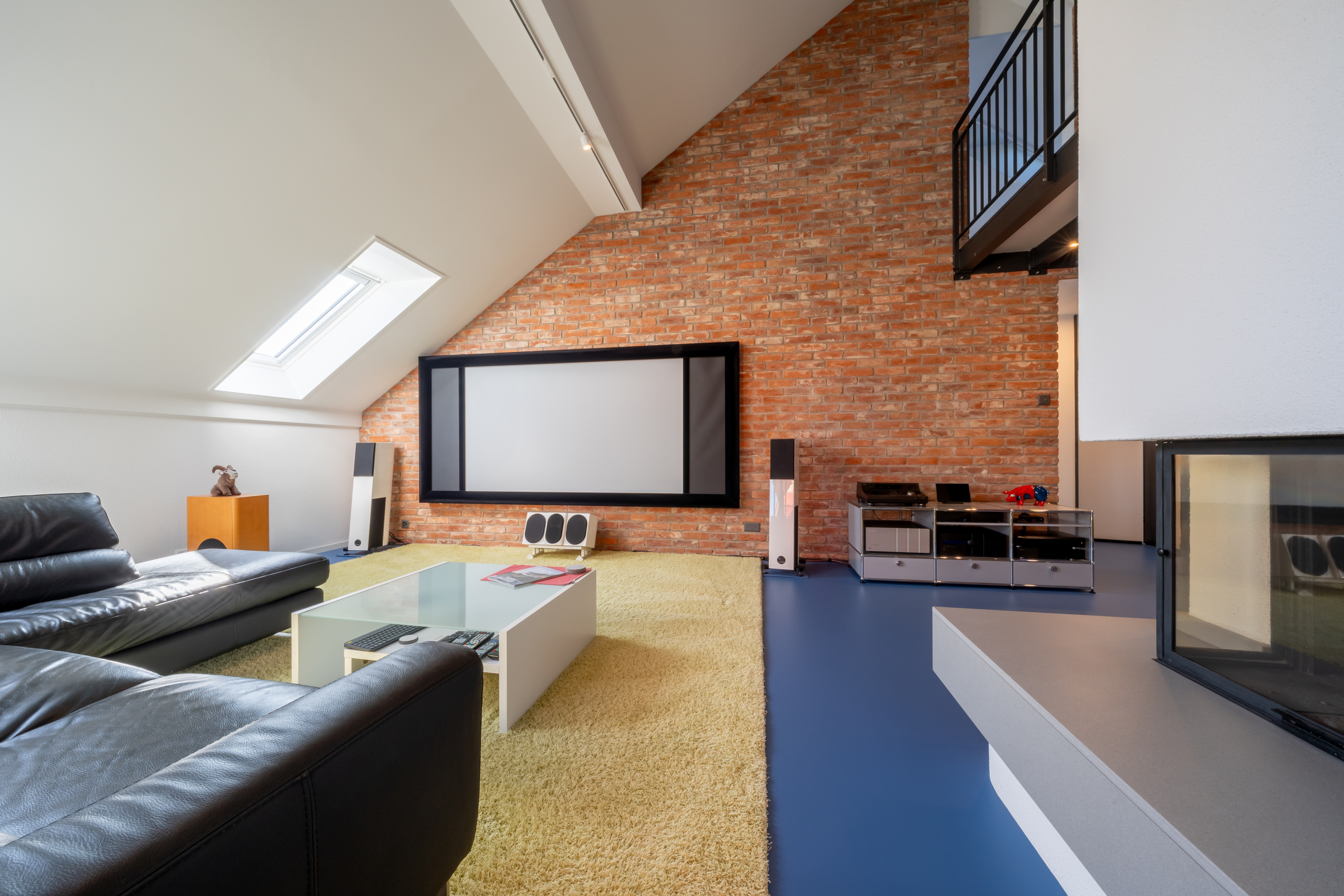 Wohnzimmer mit Cheminée