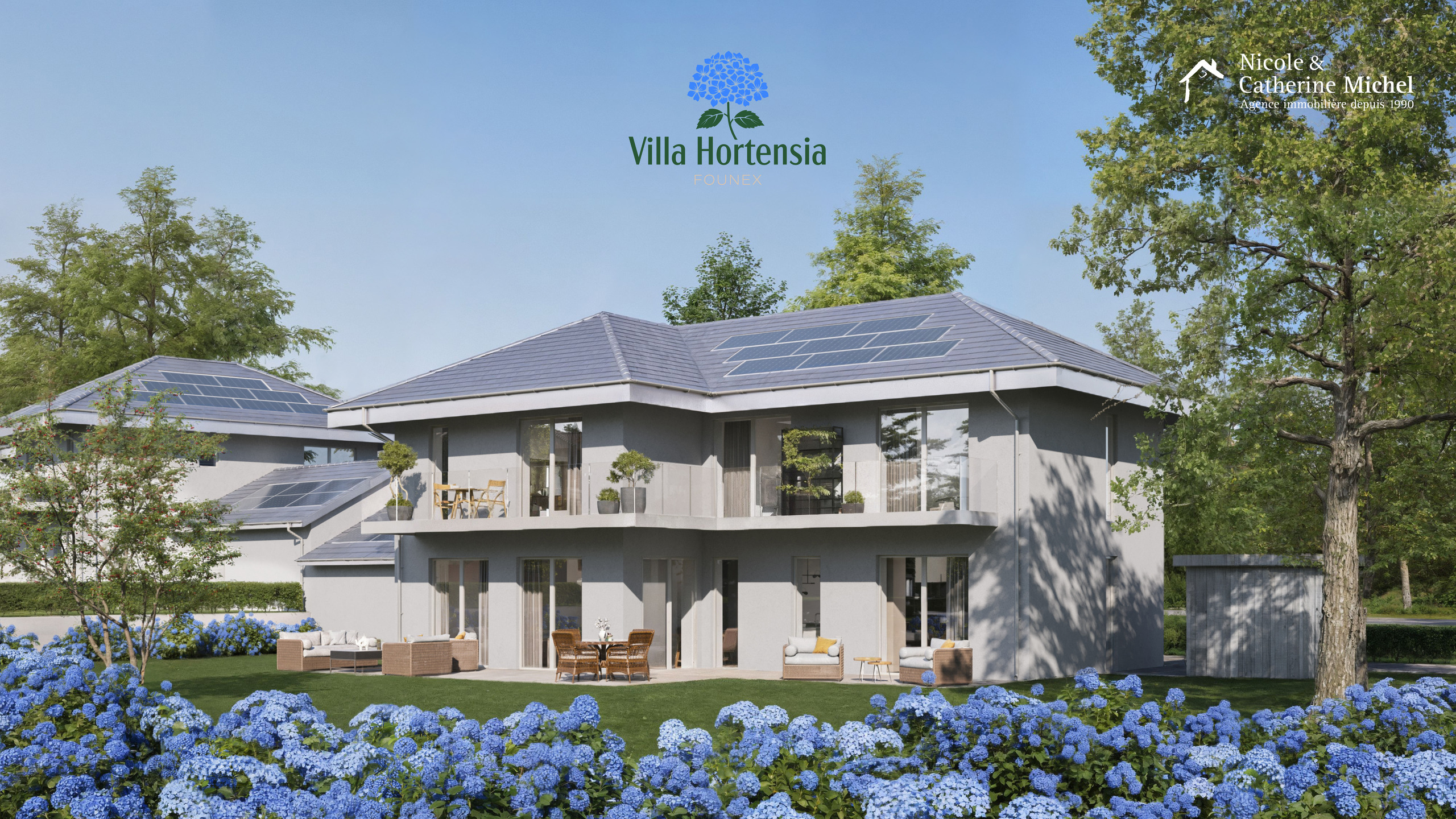 Villa Hortensia Bleu- côté lac
