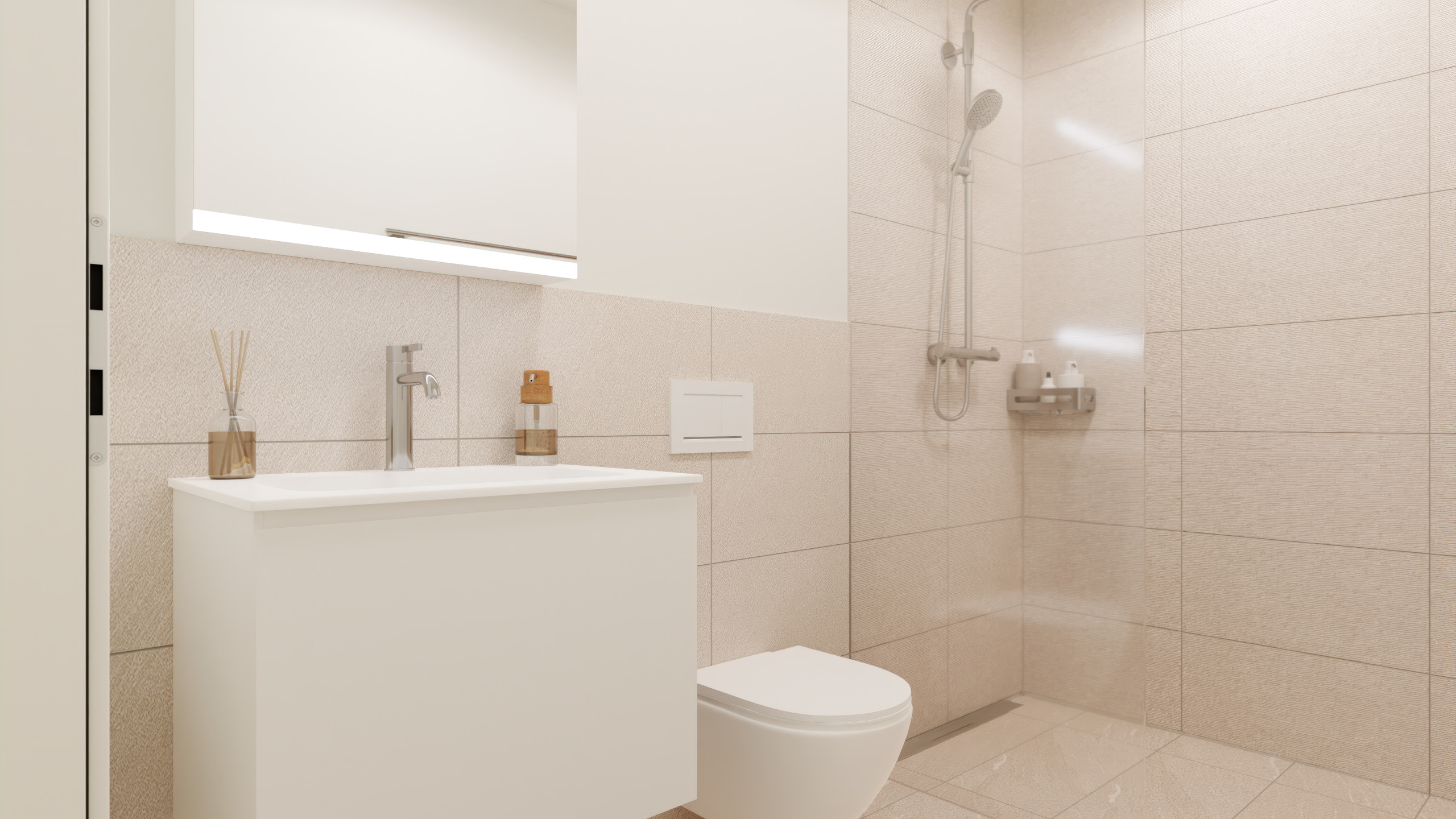 Badezimmer mit stufenloser Dusche Badezimmer mit stufenloser Dusche