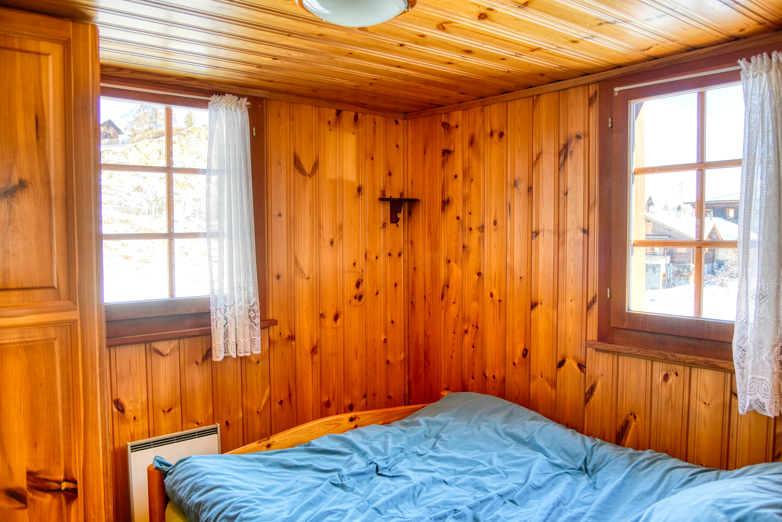 Chalet Nax - Chambre au rez-de-chaussée