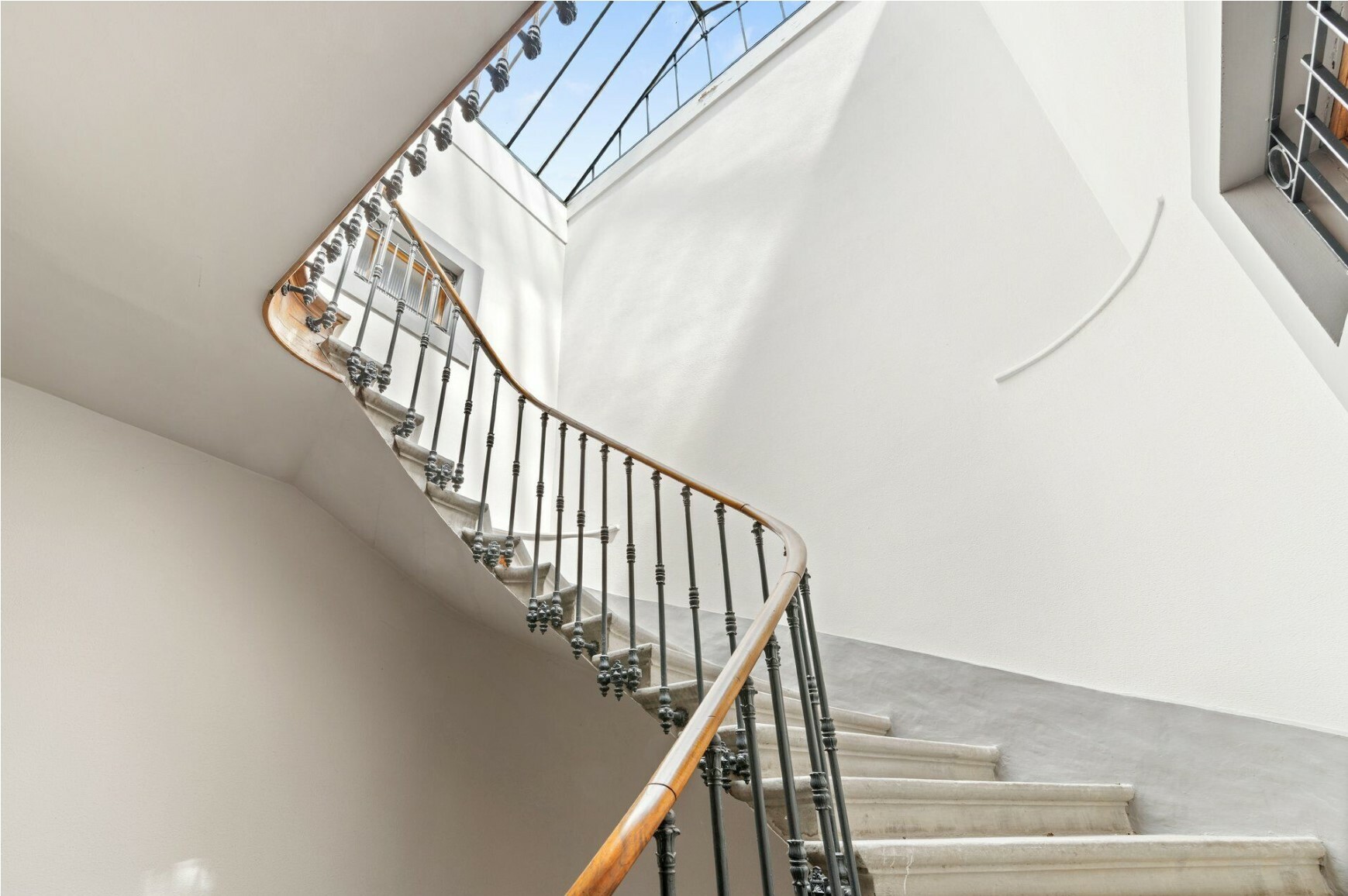 Stairwell with skylight