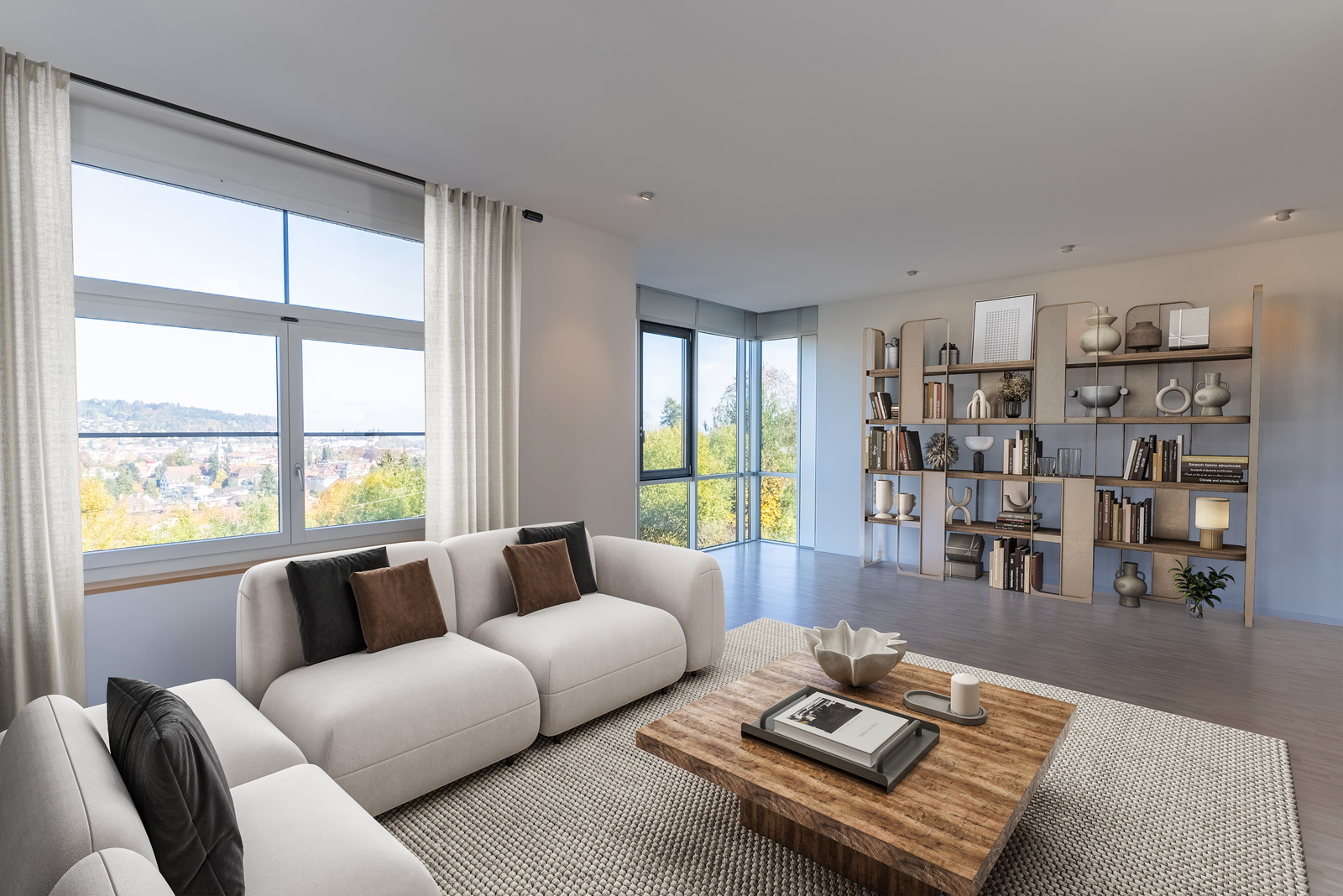 Heller Wohnbereich mit Weitsicht