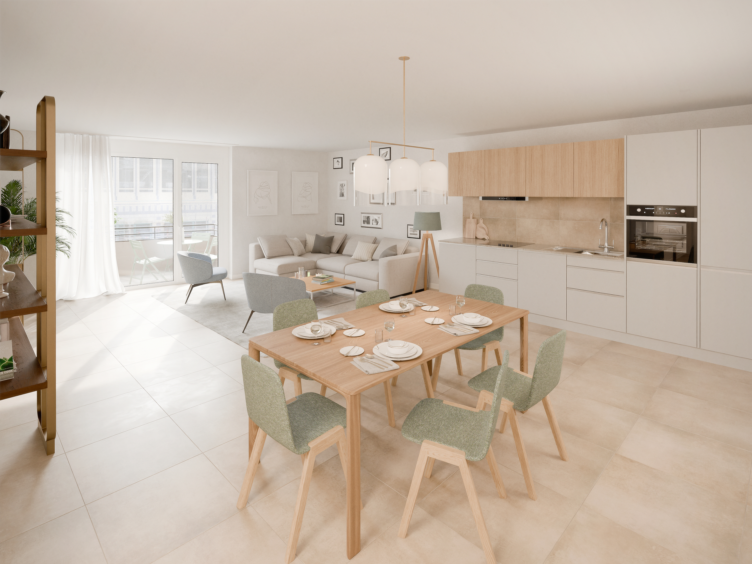 Séjour - lot 18 - 3,5 pièces - 81.10 m2 - 3ème étage