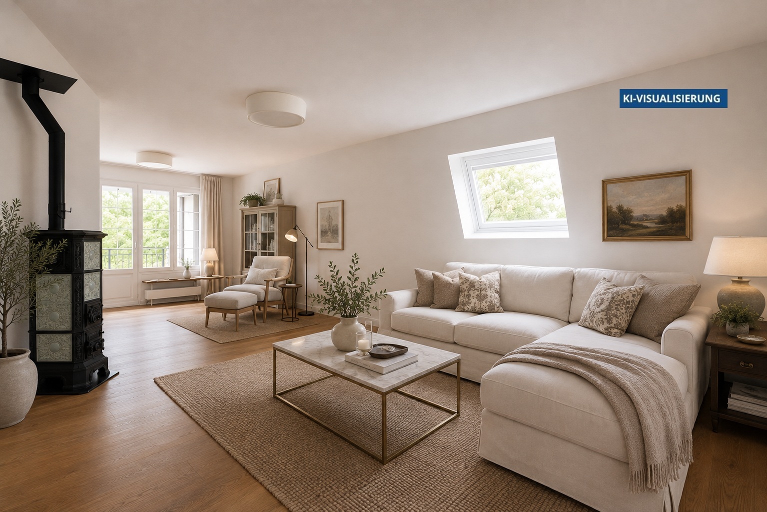 Wohnzimmer mit KI 