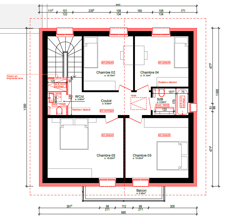 Plan étage Plan étage